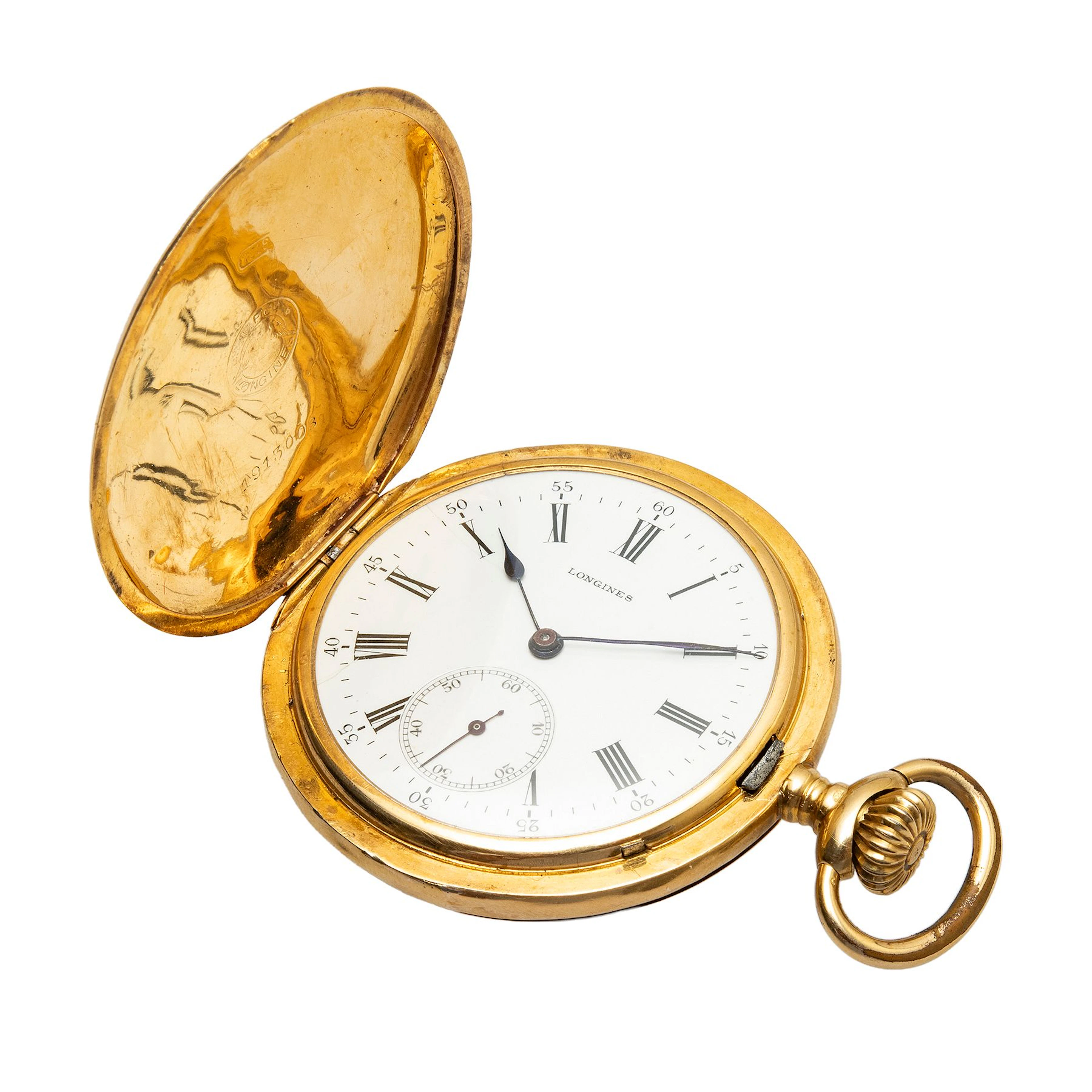RELOJ DE BOLSILLO LONGINES EN ORO AMARILLO DE 18K. SUIZA, S.XX