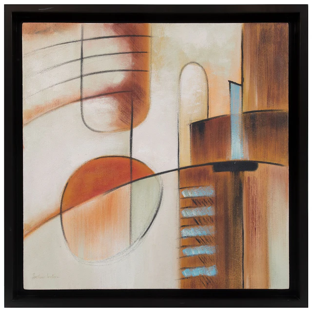 AUTOR NO IDENTIFICADO. Sin título. Firmada. Mixta sobre tela. 80 x 80 cm