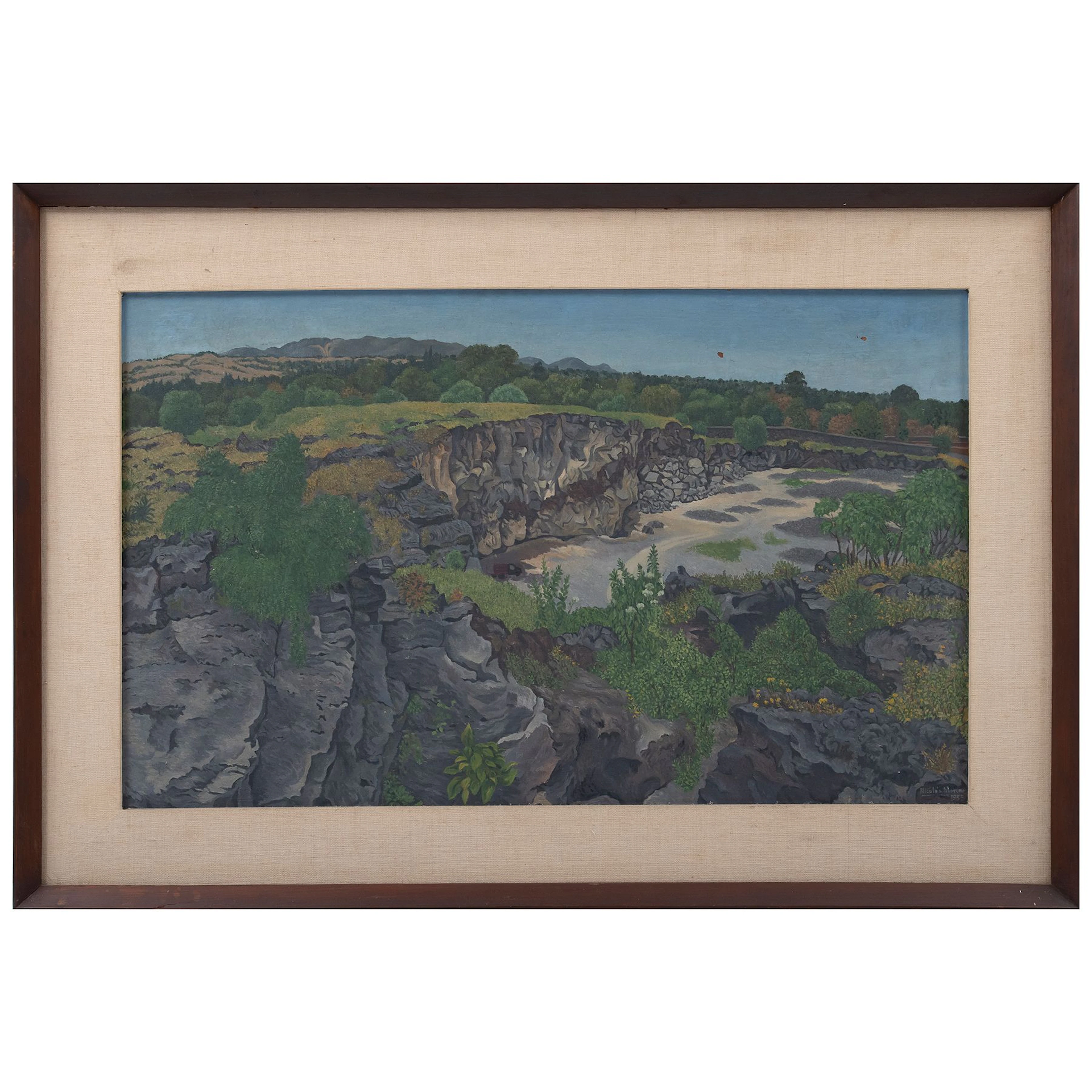 NICOLÁS MORENO. Sin título. Firmado y fechado 1953. Óleo sobre masonite.