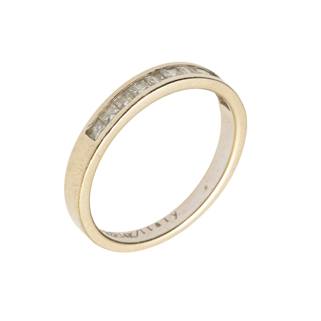 MEDIA CHURUMBELA CON DIAMANTES EN ORO BLANCO DE 14K