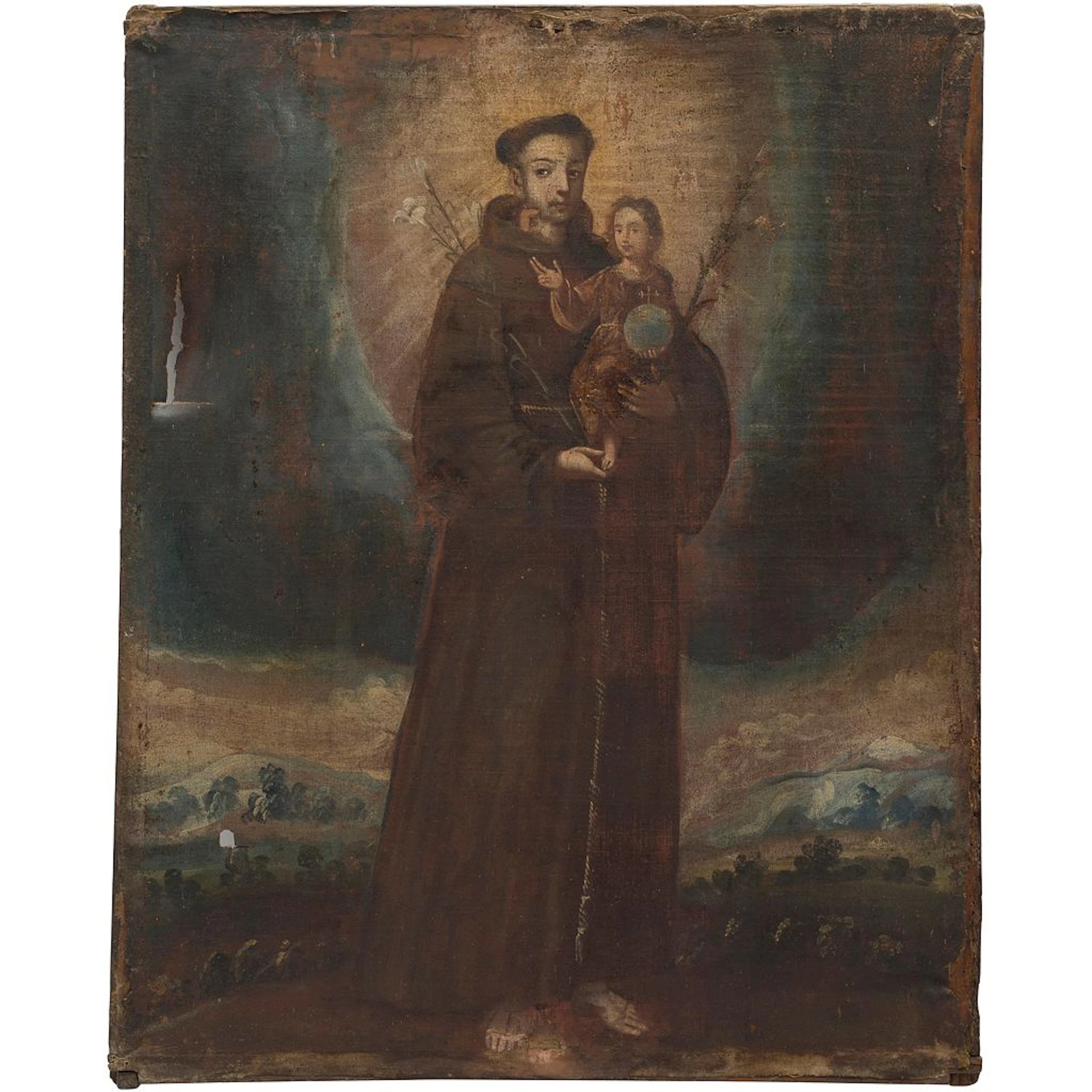 SAN ANTONIO DE PADUA MÉXICO, SIGLO XVII Óleo sobre tela