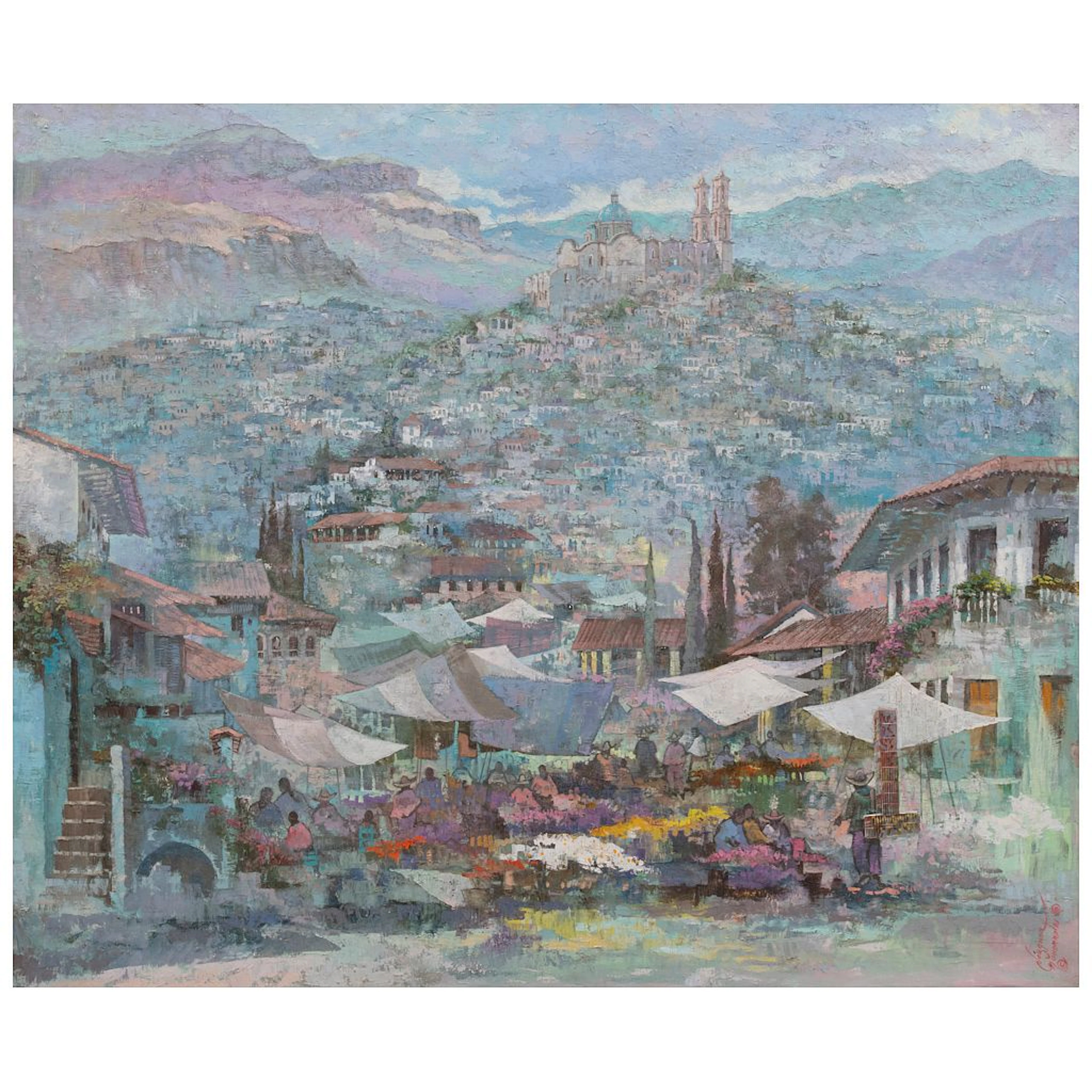 ALBERTO VÁZQUEZ NAVARRETE. Sin título. Firmado. Óleo sobre tela. 100 x 120 cm