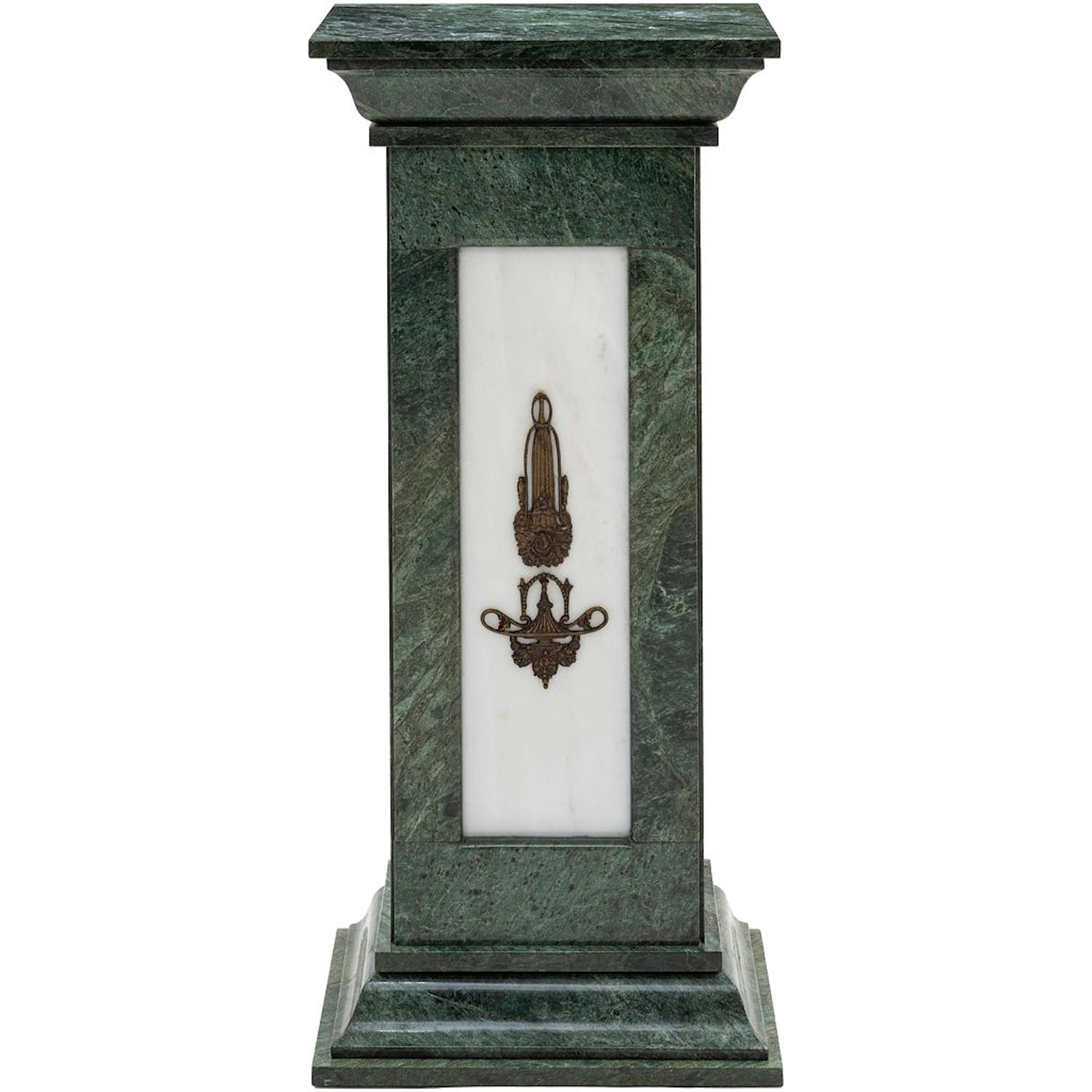 PEDESTAL FRANCIA, PRINCIPIOS DEL S XX. En onix blanco enchapada en