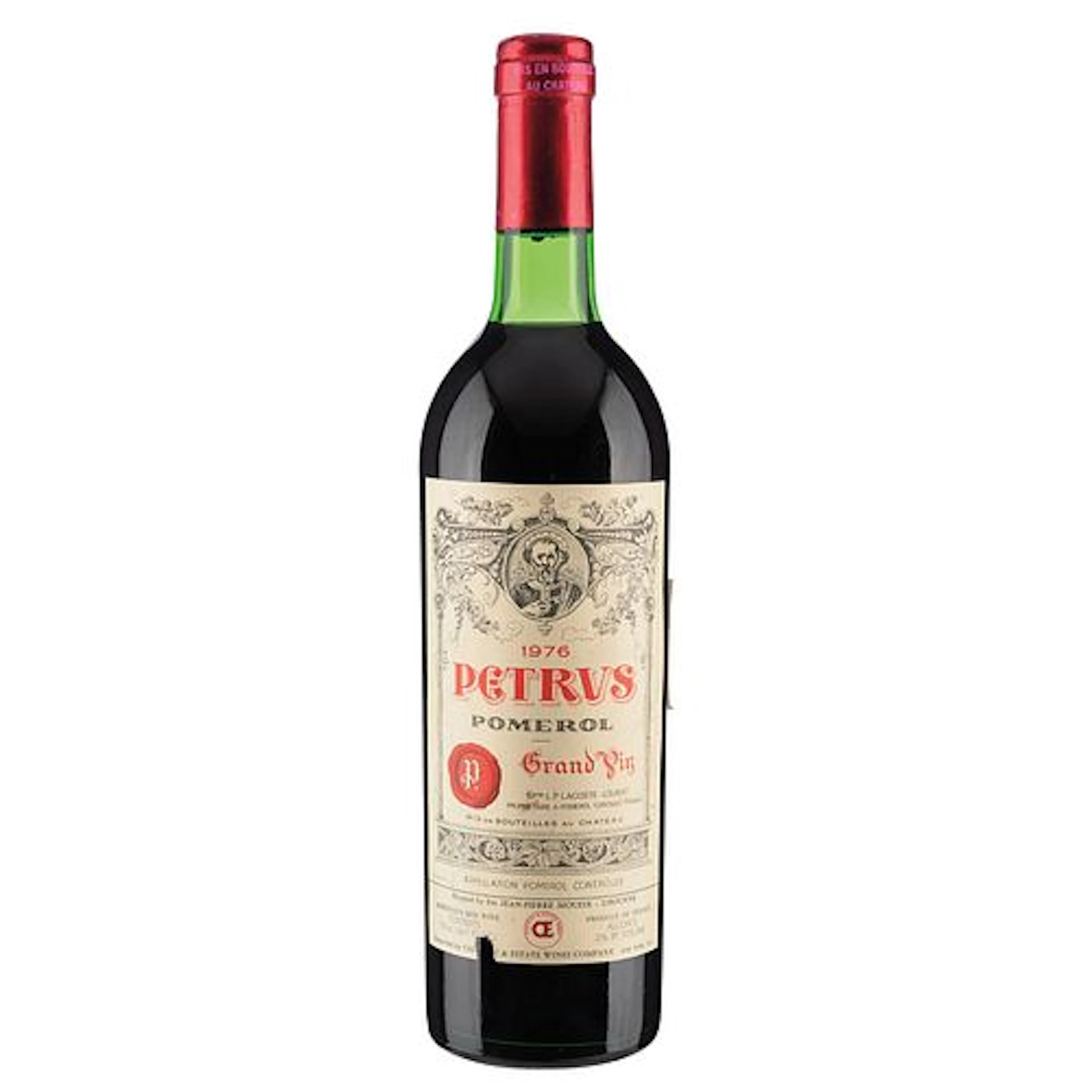 Pétrus Grand Vin. Cosecha: 1976. Pomerol, Francia. Nivel: En el cuello.