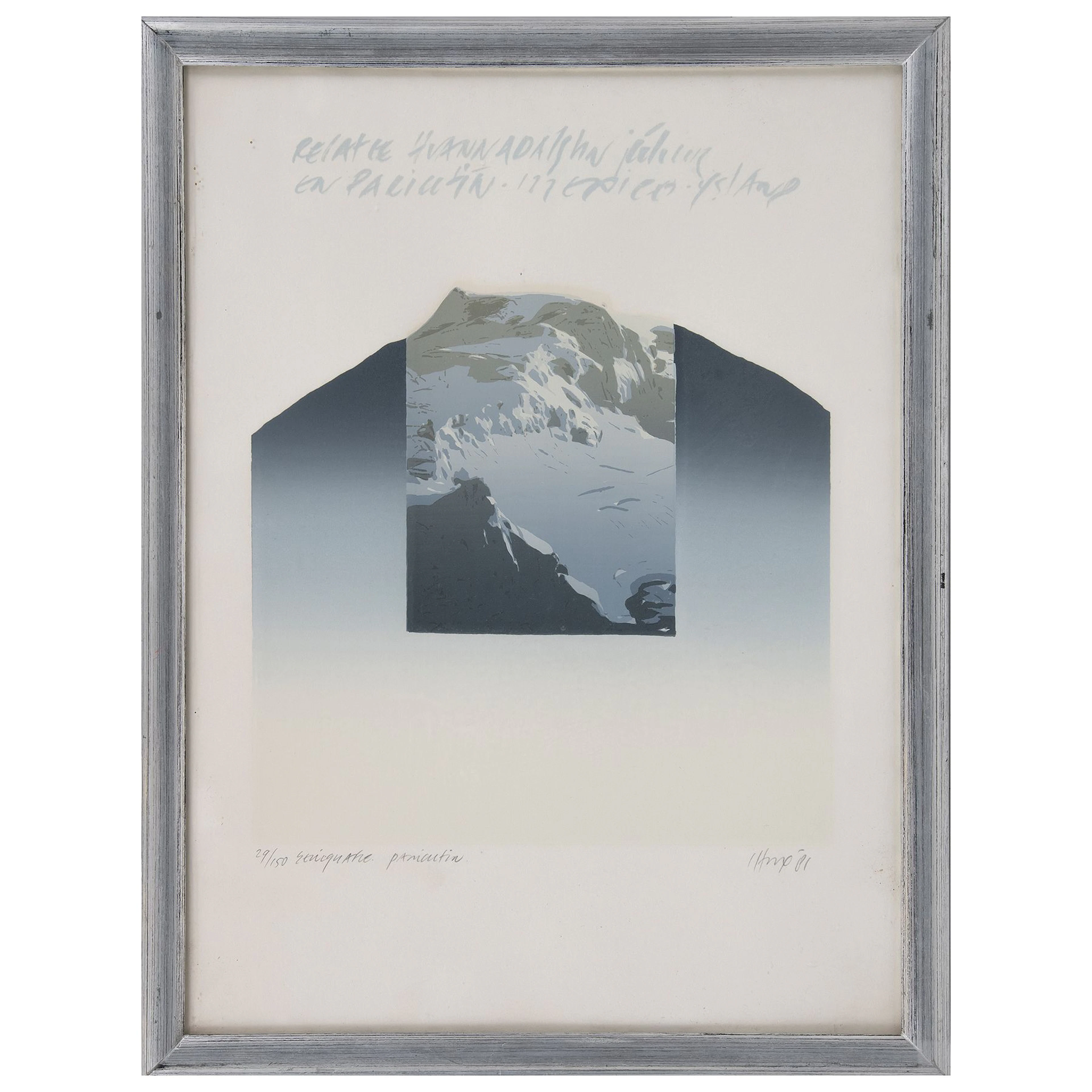 JAN HENDRIX. Paricutín. Firmada y fechada 81. Serigrafía 29 / 150.