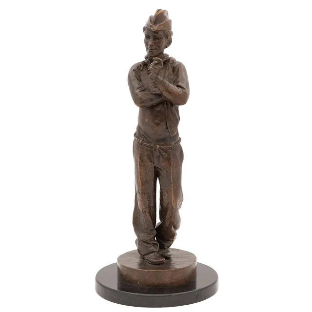 VÍCTOR GUTIÉRREZ (MÉXICO, 1950 - ). AHÍ ESTÁ EL DETALLE. Bronce. Firmado