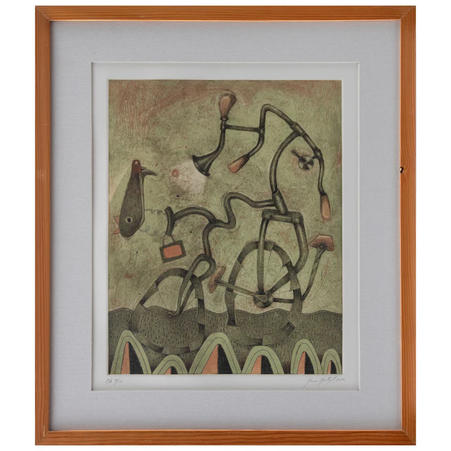 MARIO MARTÍN DEL CAMPO. Bici Equi. Firmado y fechado 2011. Grabado