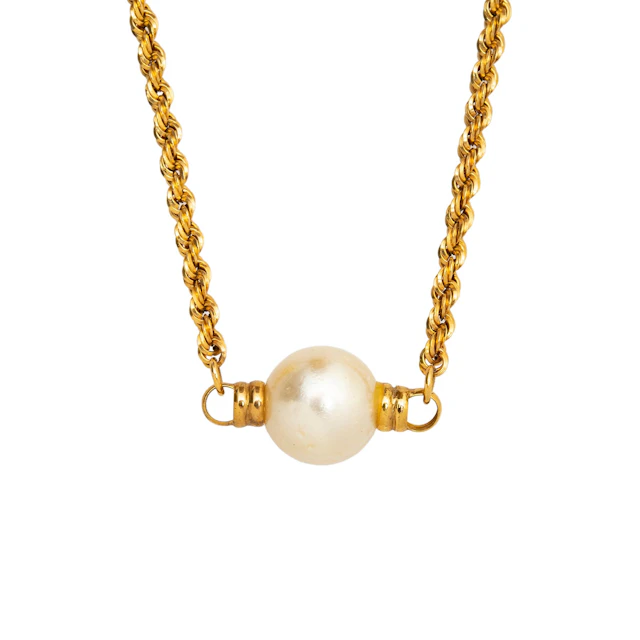 GARGANTILLA CON PERLA CULTIVADA EN ORO AMARILLO DE 18K