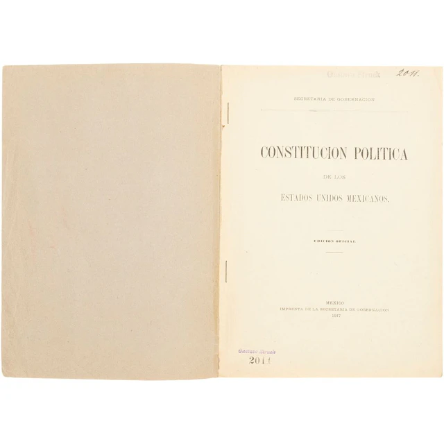 VENUSTIANO CARRANZA. CONSTITUCIÓN POLÍTICA DE LOS ESTADOS UNIDOS MEXICANOS