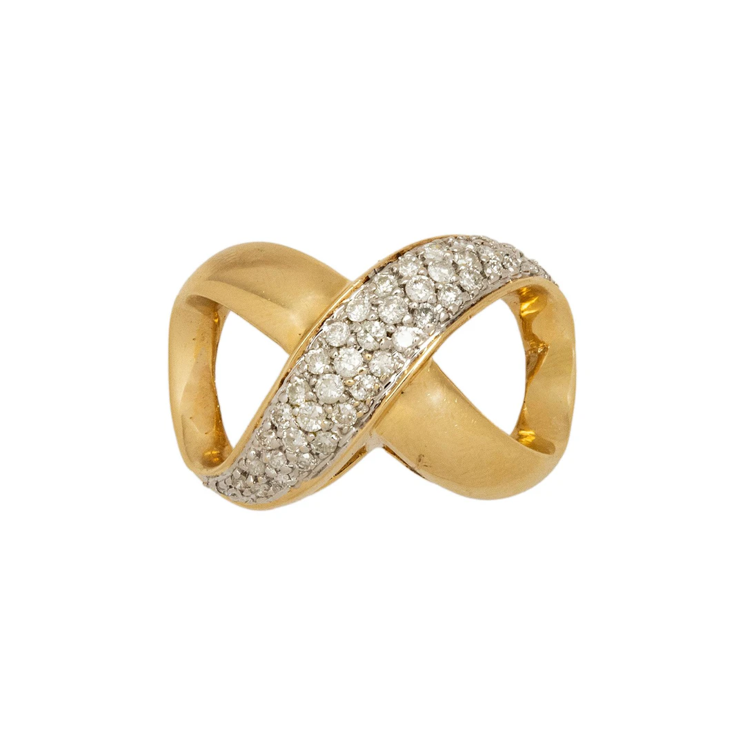 PENDIENTE CON DIAMANTES EN ORO AMARILLO DE 14K