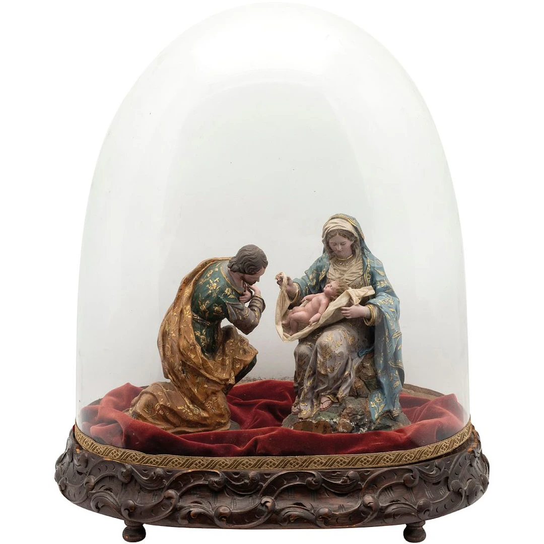 MISTERIO: LA NATIVIDAD MÉXICO, S. XIX Tallas en madera encarnada