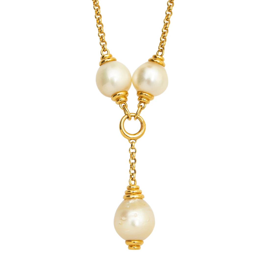 COLLAR CON PERLAS CULTIVADAS EN ORO AMARILLO DE 18K