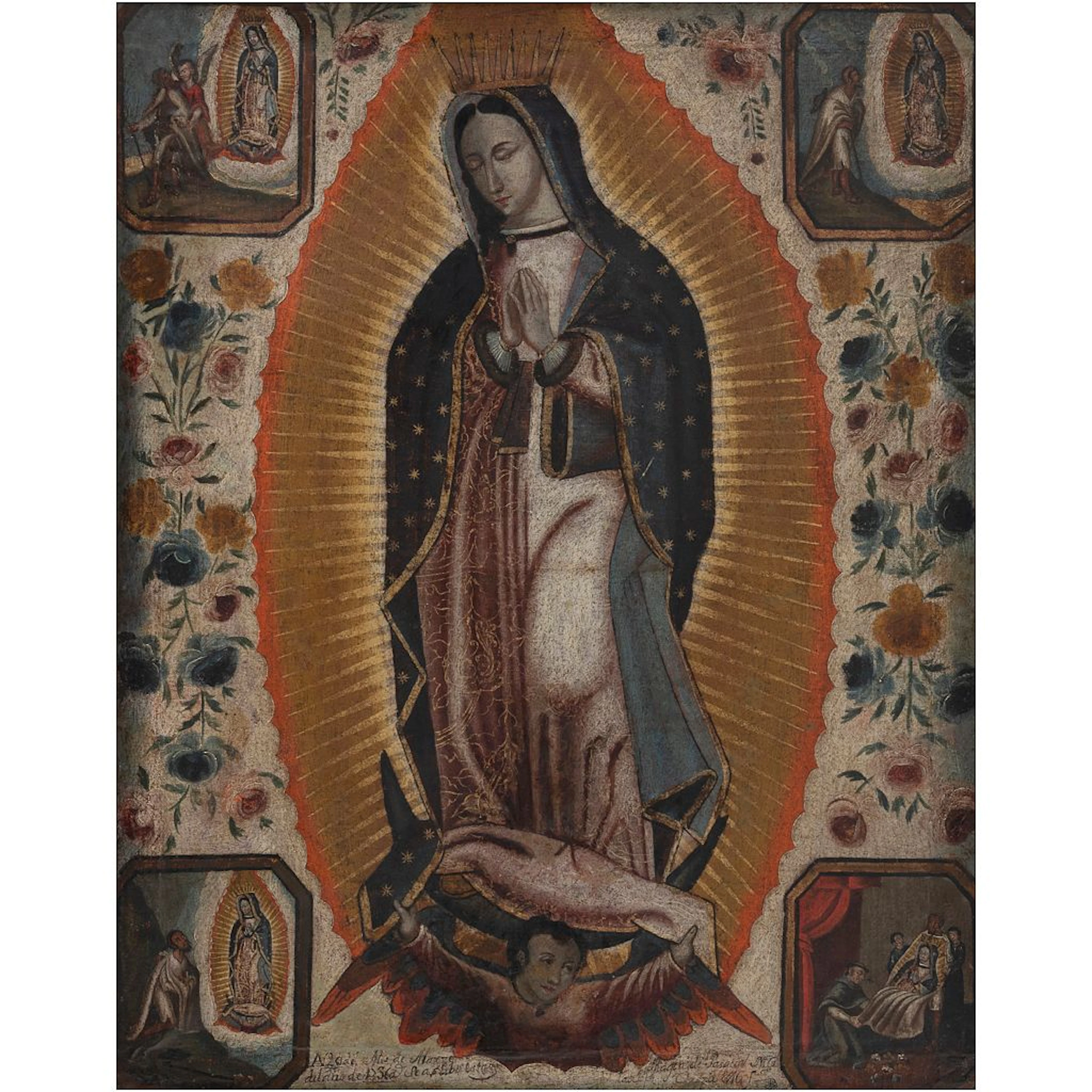 PASQUAL NICOLAS (MÉXICO, ACTIVO SIGLO XVIII) VIRGEN DE GUADALUPE CON