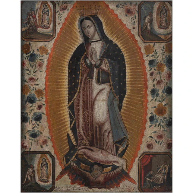 PASQUAL NICOLAS (MÉXICO, ACTIVO SIGLO XVIII) VIRGEN DE GUADALUPE CON