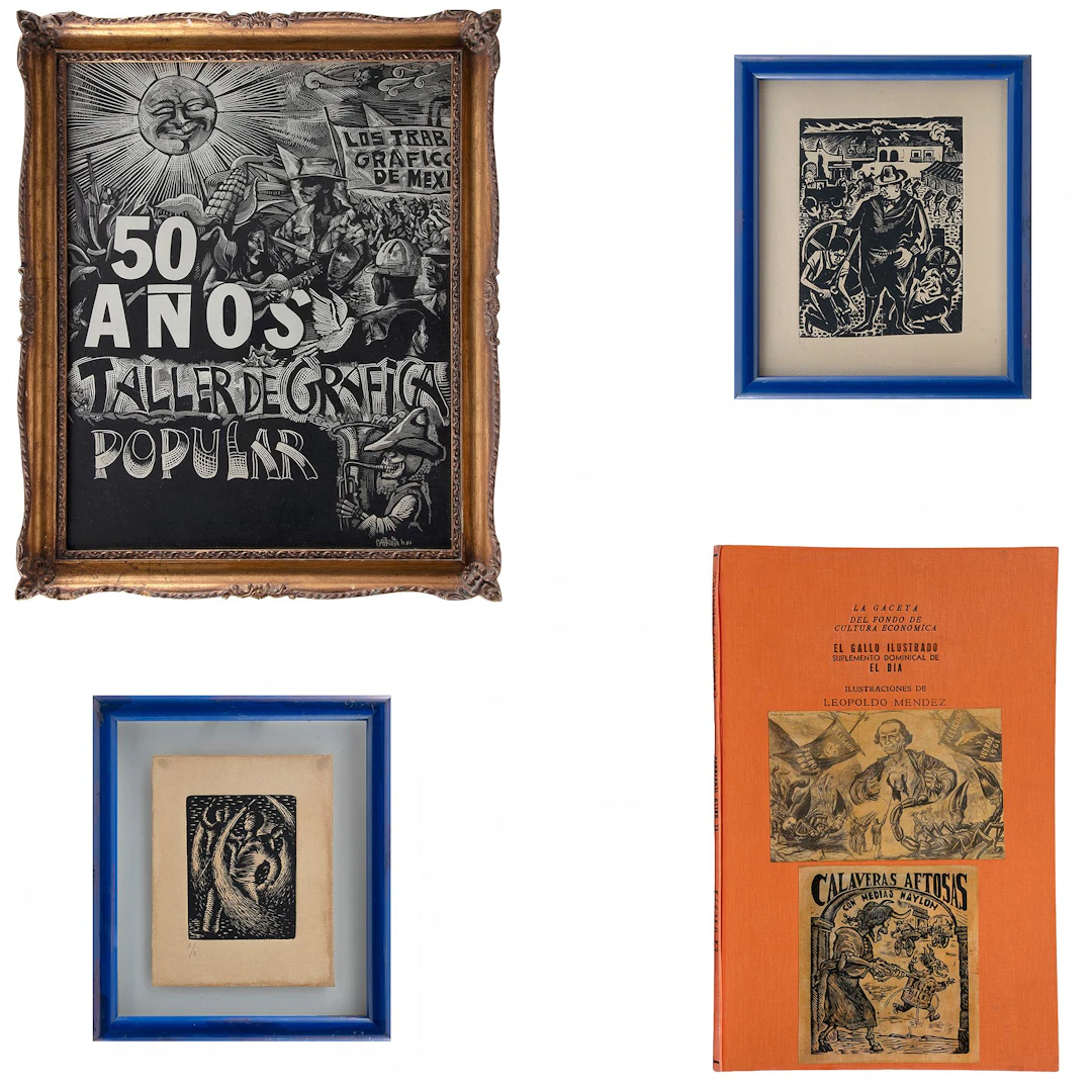 AUTORES NO IDENTIFICADOS. Lote de linograbados del Taller de la Grafica
