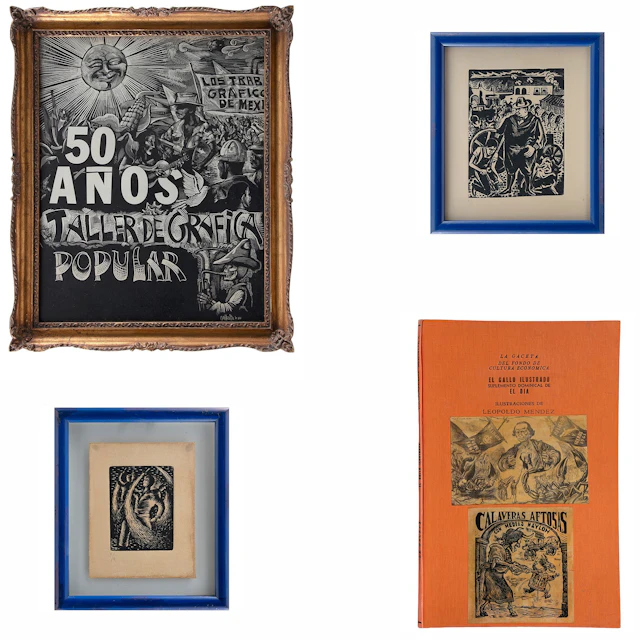 AUTORES NO IDENTIFICADOS. Lote de linograbados del Taller de la Grafica