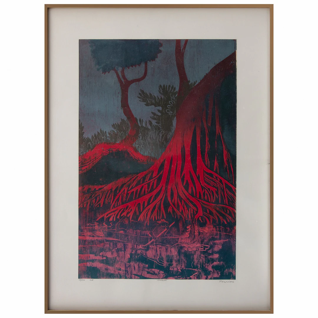 ADOLFO MEXIAC. Manglar. Firmada. Serigrafía 49 / 100. 60 x 40 cm