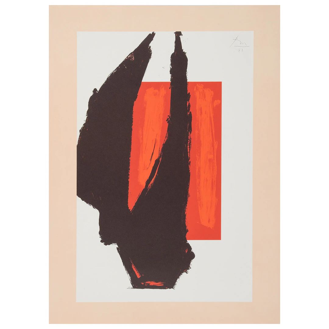 ROBERT MOTHERWELL. Art 1981 Chicago. Firmada y fechada 81 en plancha.