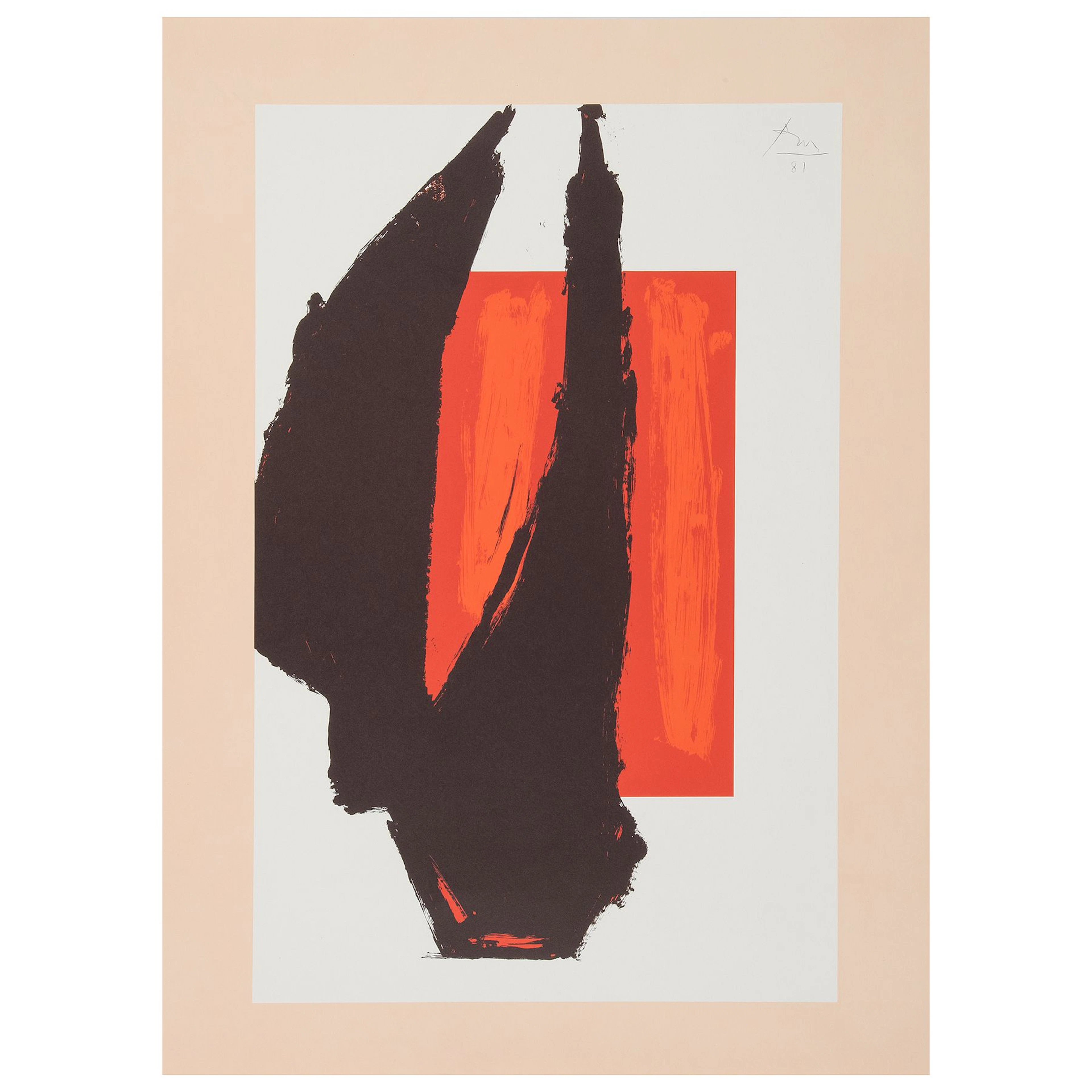 ROBERT MOTHERWELL. Art 1981 Chicago. Firmada y fechada 81 en plancha.