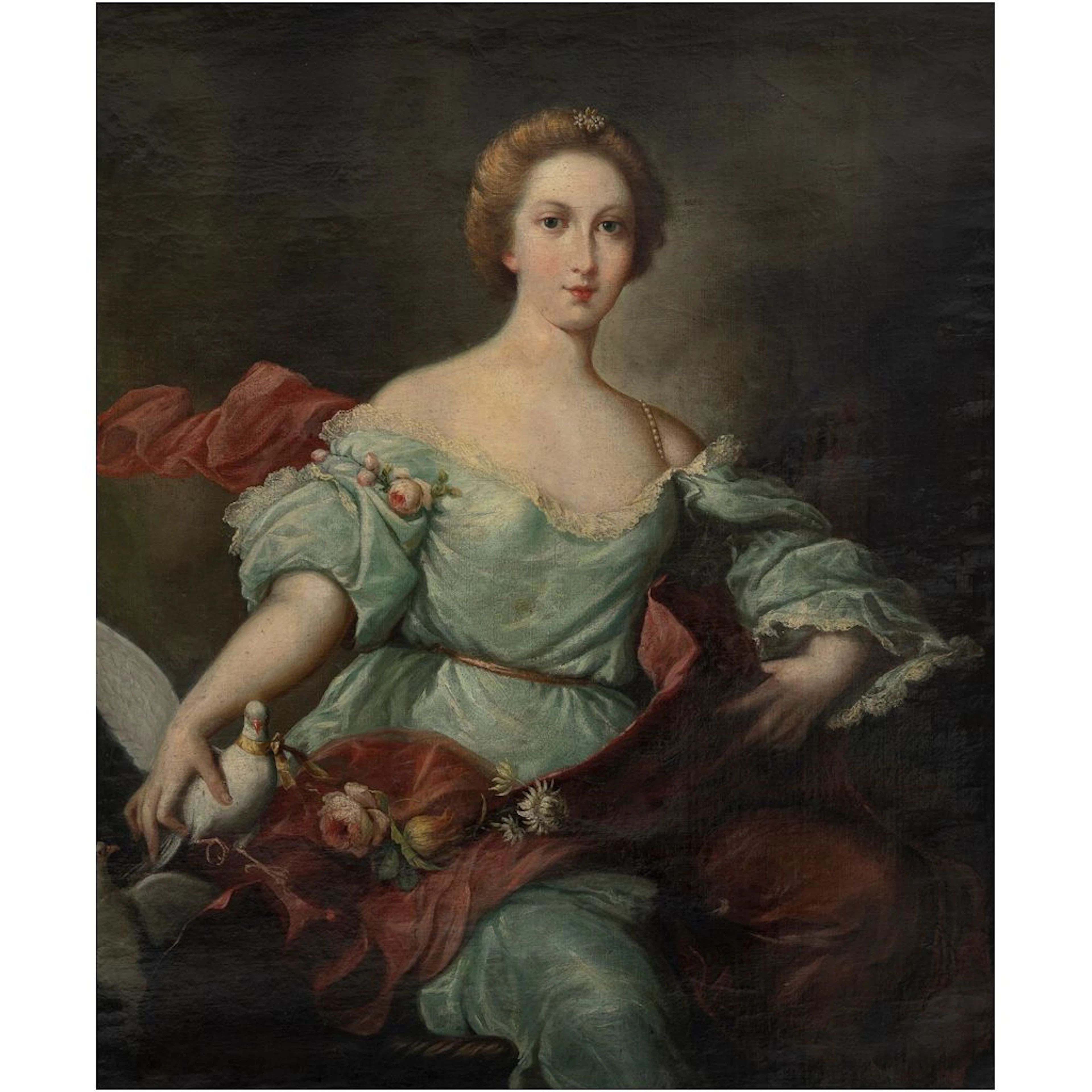 RETRATO DE DAMA FRANCIA, SIGLO XIX Óleo sobre tela