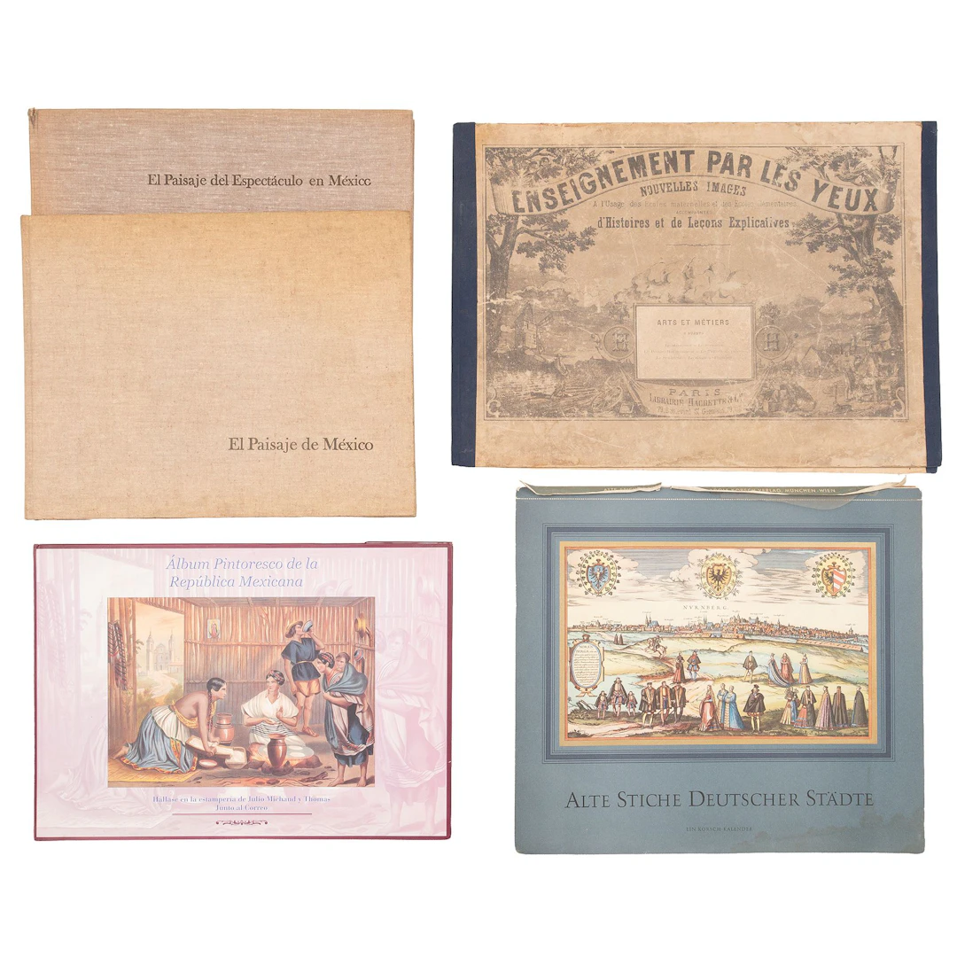 LOTE DE LIBROS DE PAISAJE Y UN CALENDARIO. 5 piezas