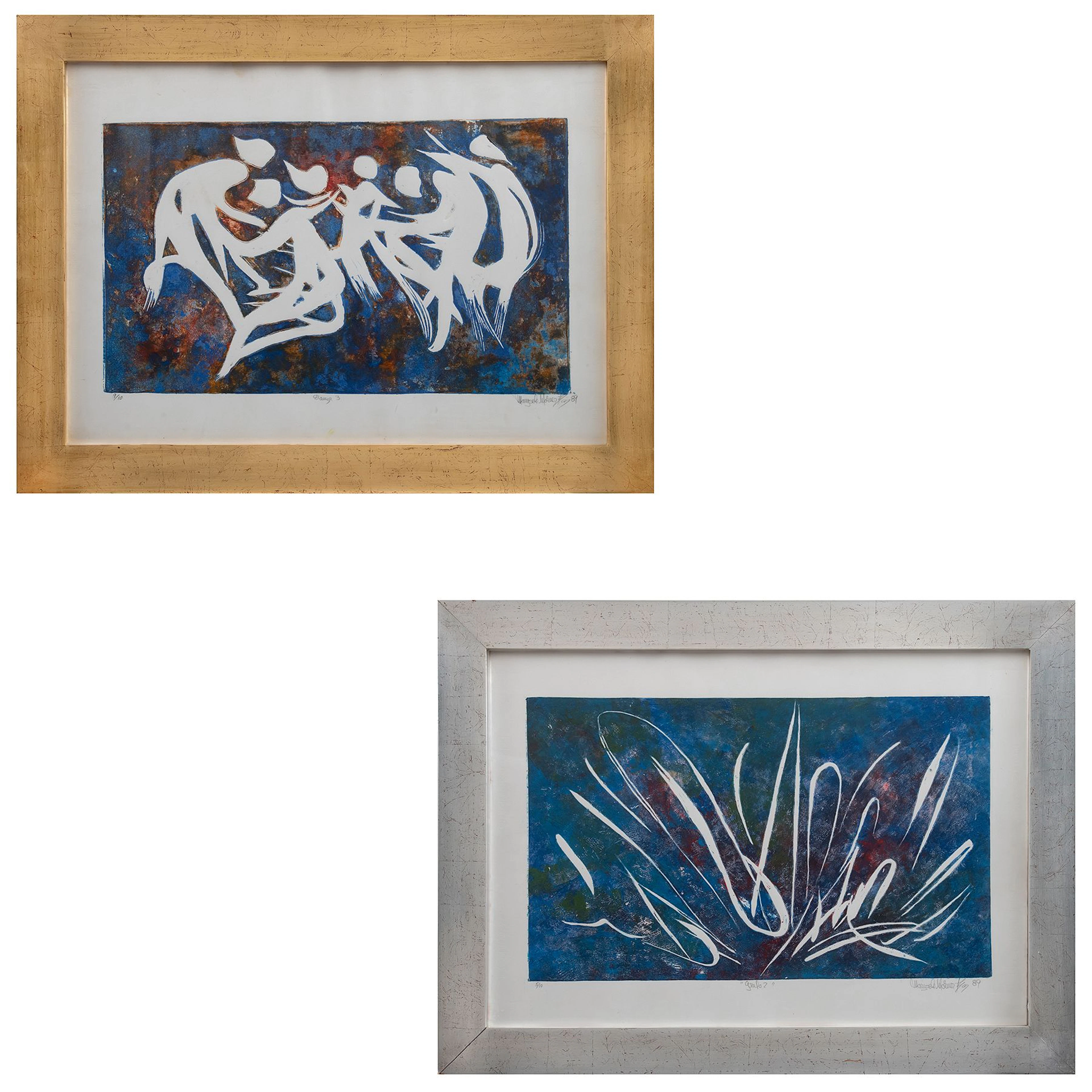 MARYSOLE WÖRNER BAZ. Danza 3 y Grafo 2. Grabados. 50 x 70 cm medidas