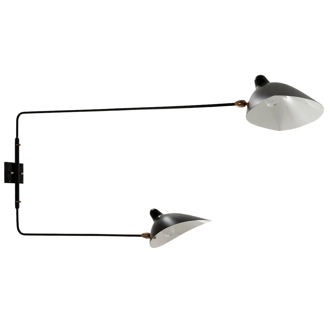 SERGE MOUILLE (PARÍS, 1922 - MONTHIERS, 1988) LÁMPARA DE PARED "AP2BD"