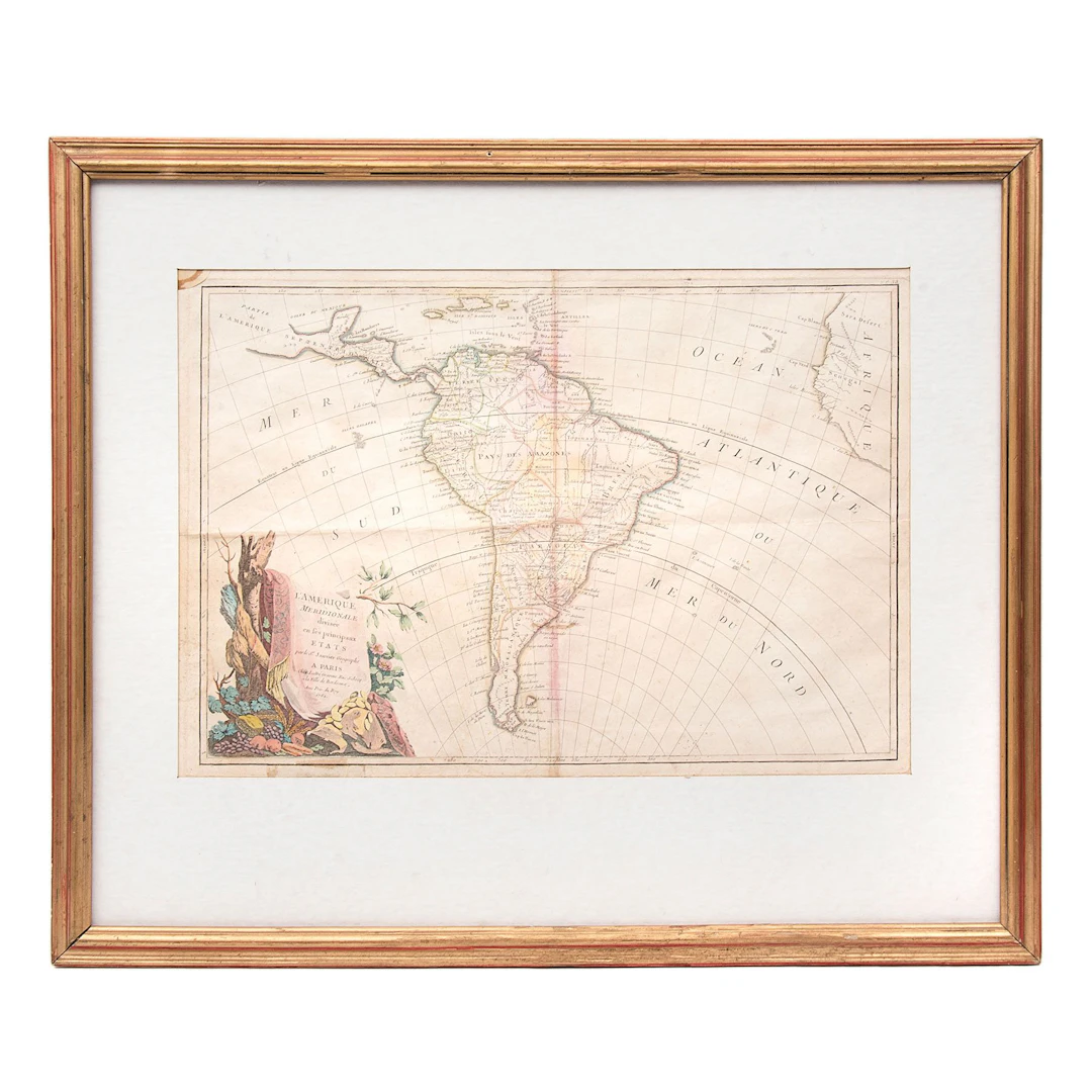 MAPA L ´AMERIQUE MERIDIONALE DIVISÉE EN SES PRINCIPAUX ETATS. PARIS