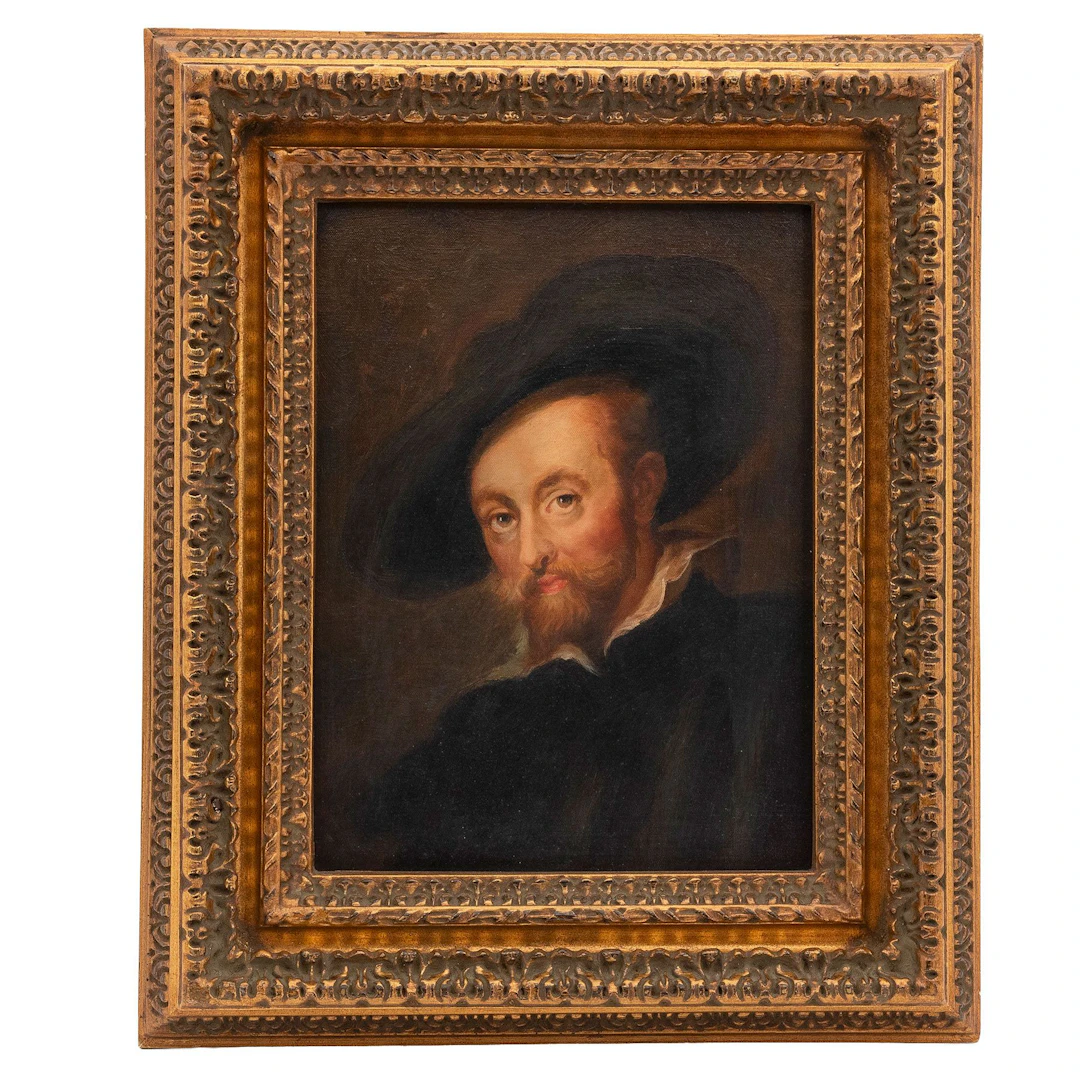 AUTORRETRATO DE PETER PAUL RUBENS SIGLO XX Óleo sobre tela Firmado