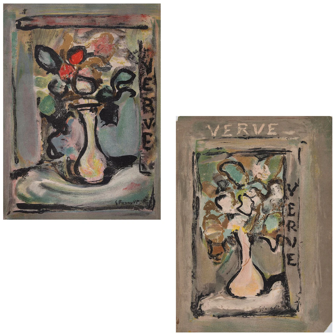 GEORGES ROUAULT. Couverture I y II, de la revista Verve. Firmadas