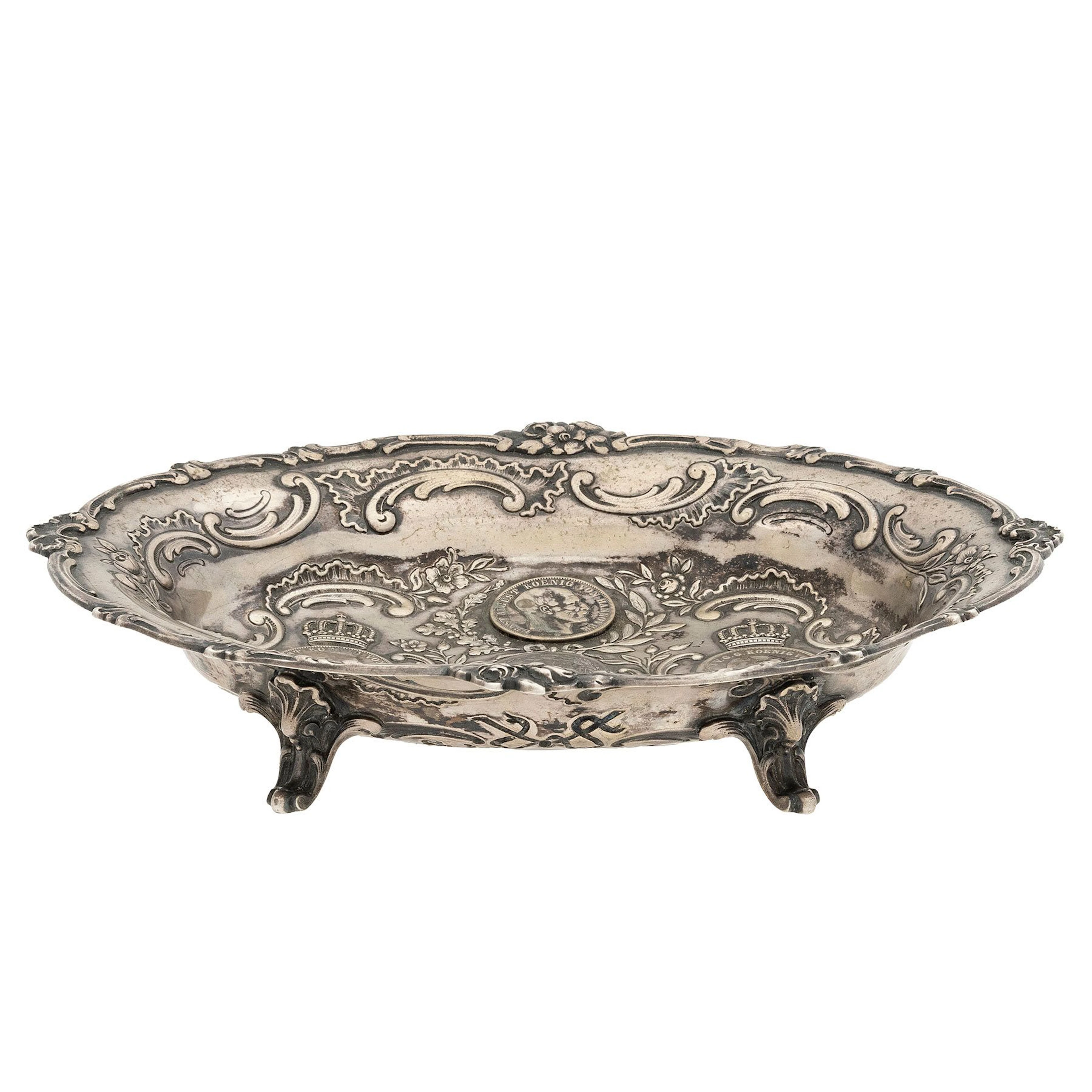 CENTRO. ALEMANIA, CA. 1900. Plata REICH, Ley 0.800, marcada H. BÜCKMANN;