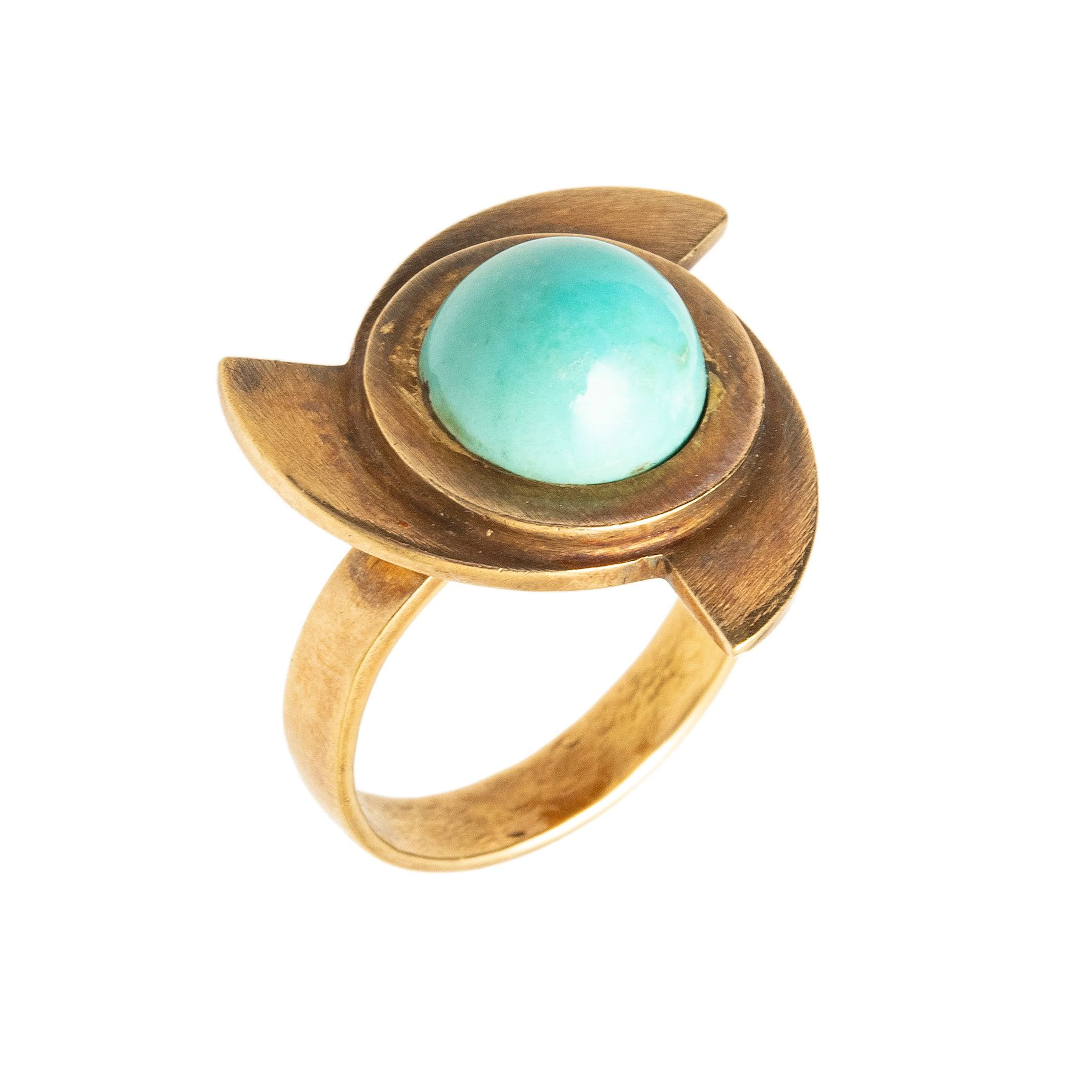 ANILLO CON SIMULANTE EN ORO AMARILLO DE 14K
