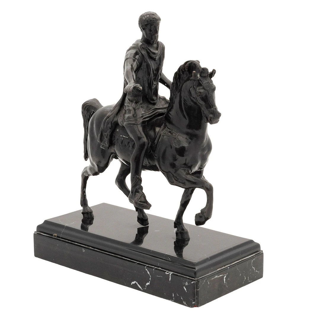 MARCO AURELIO. SXX. Bronce, patinado en color marrón; con base de