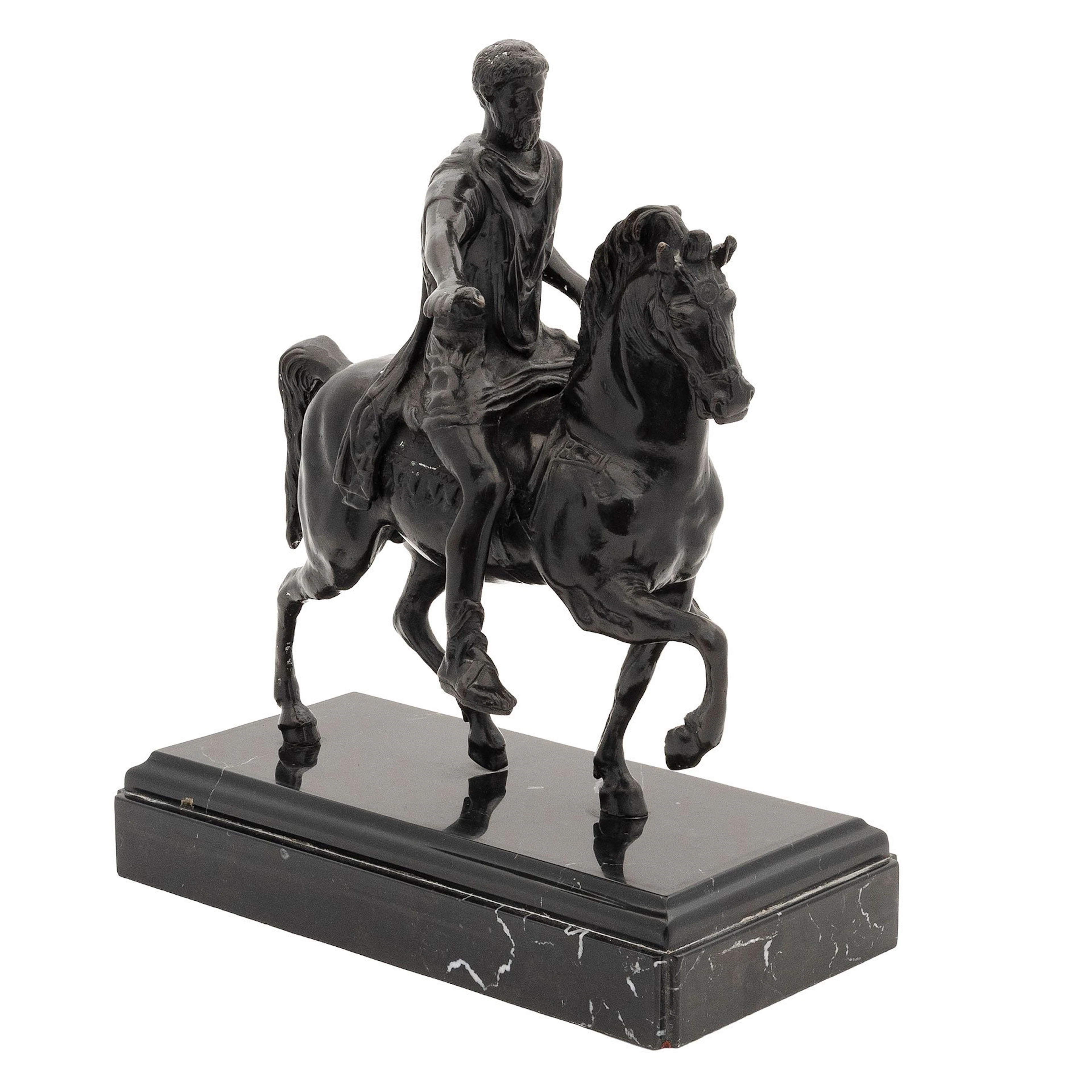 MARCO AURELIO. SXX. Bronce, patinado en color marrón; con base de