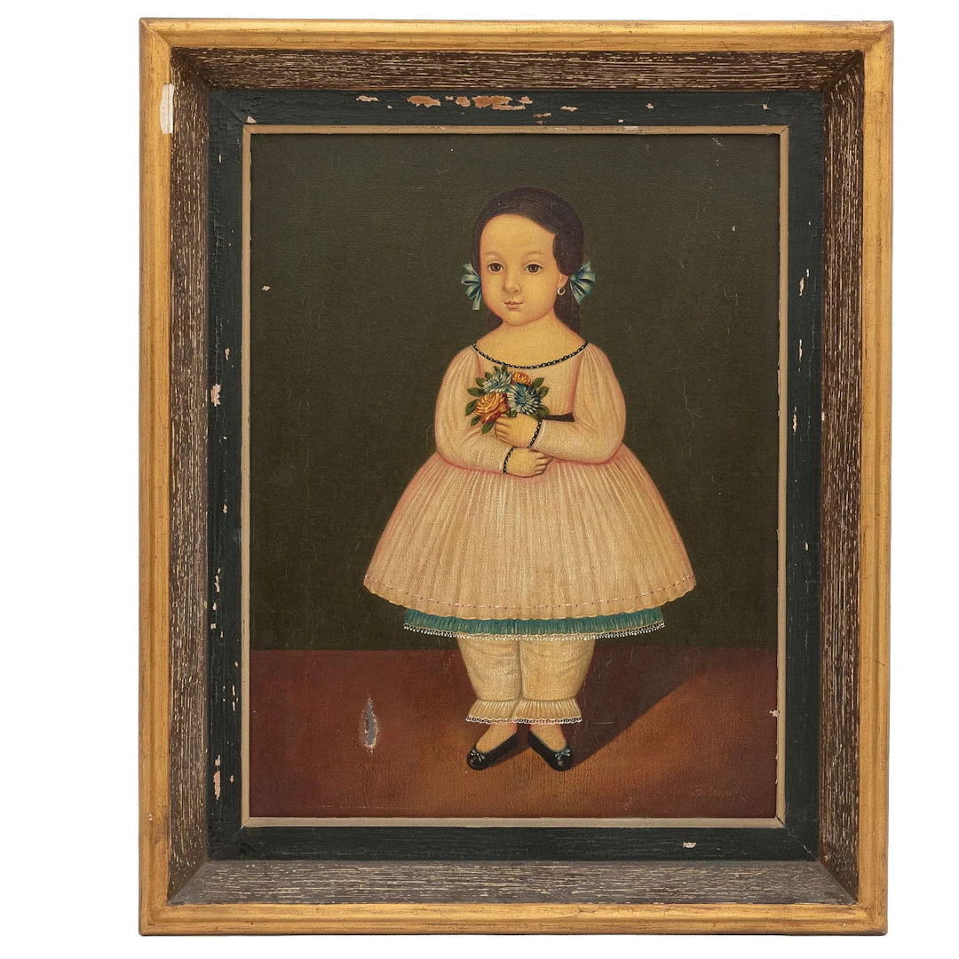 ATRIBUIDO A OSCAR BERNACH (MÉXICO, SIGLO XX) RETRATO INFANTIL DE NIÑA