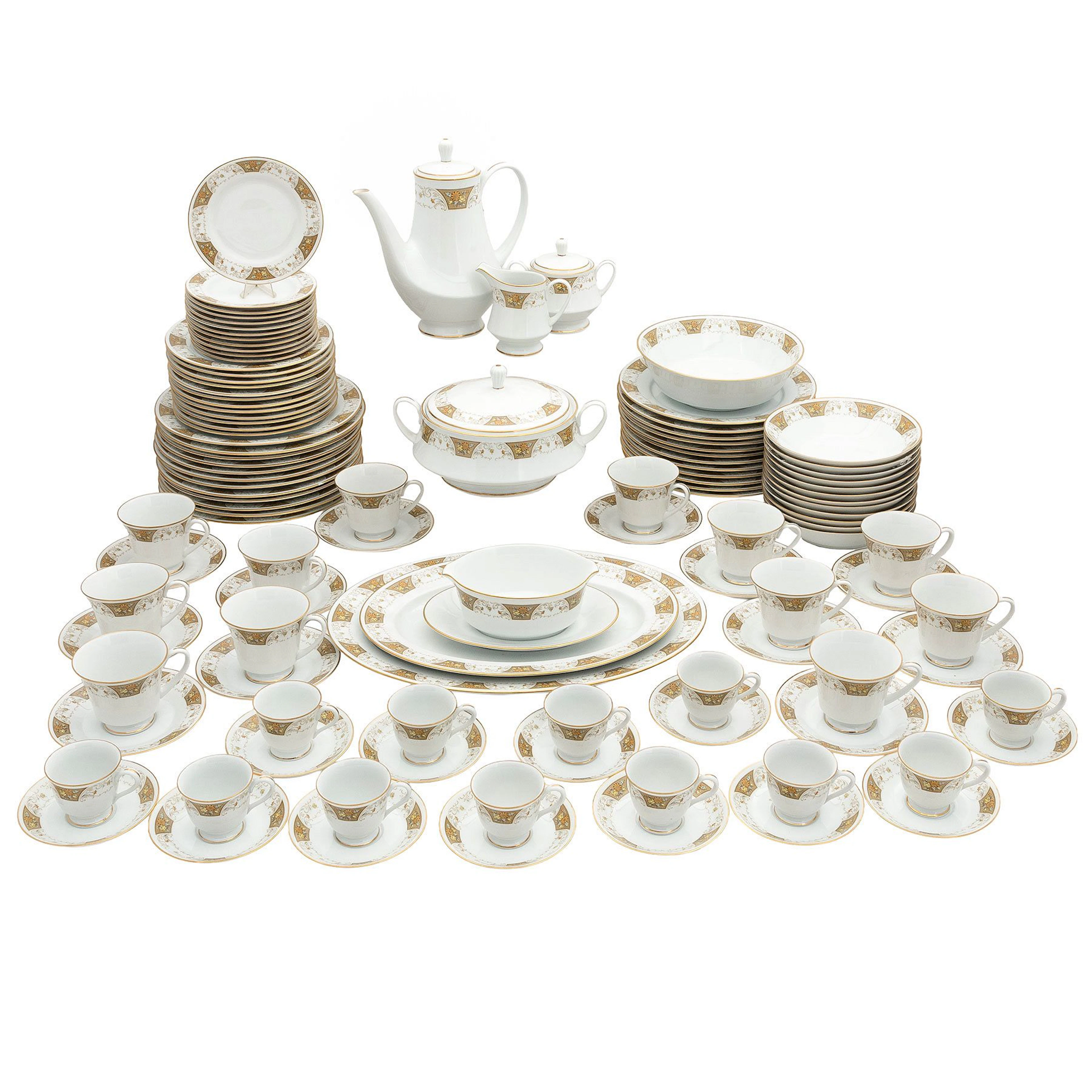 SERVICIO DE VAJILLA FILIPINAS, SXX Elaborado en porcelana esmaltada