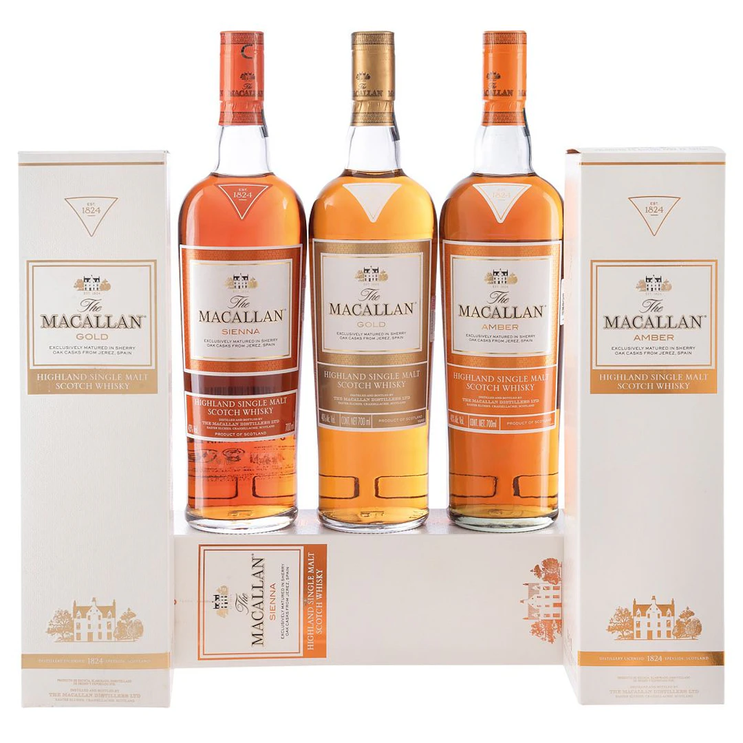 Macallan 1824 Series Collection: Amber, Sienna yGold