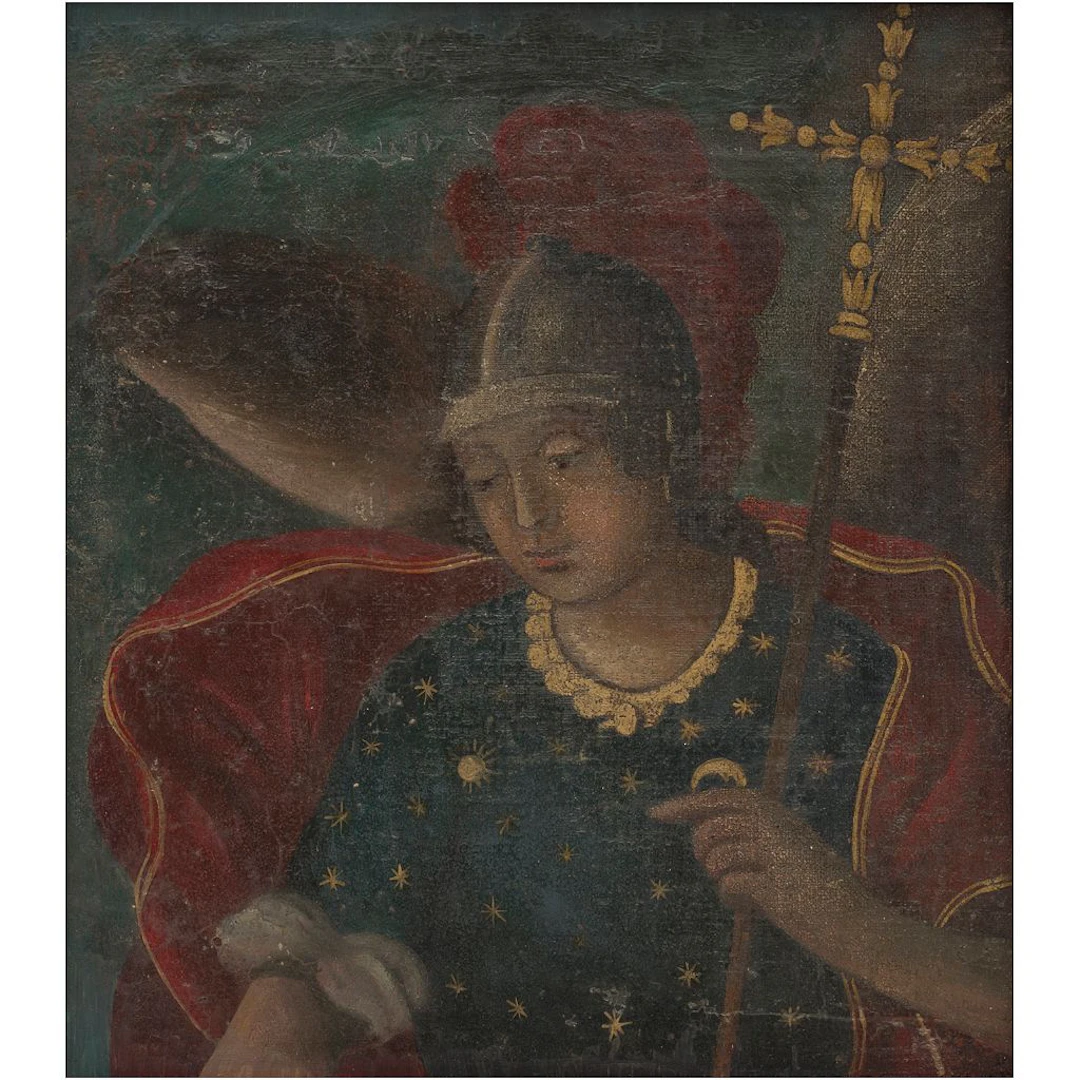 SAN MIGUEL ARCÁNGEL MÉXICO, S XIX Óleo sobre tela