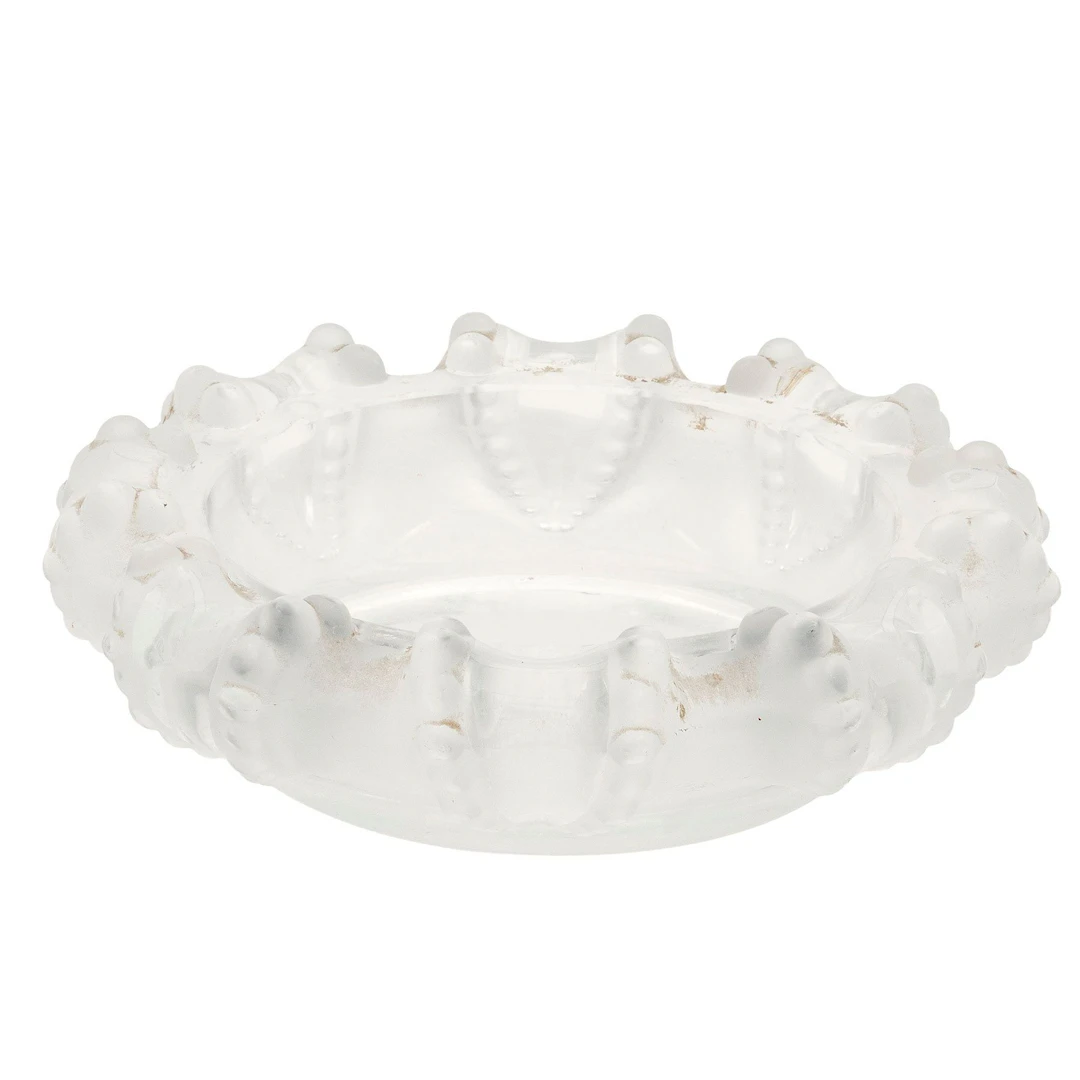 LALIQUE FRANCIA SXX CENICERO CANNES Elaborado en vidrio prensado Firmado