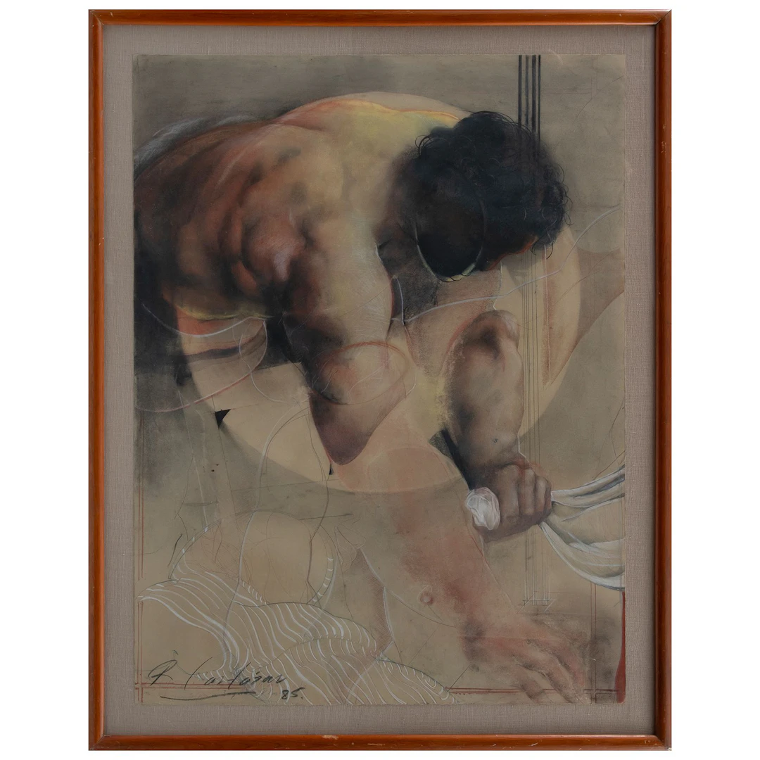 ROBERTO CORTÁZAR. Sin título. Firmada y fechada 85. Mixta sobre papel.
