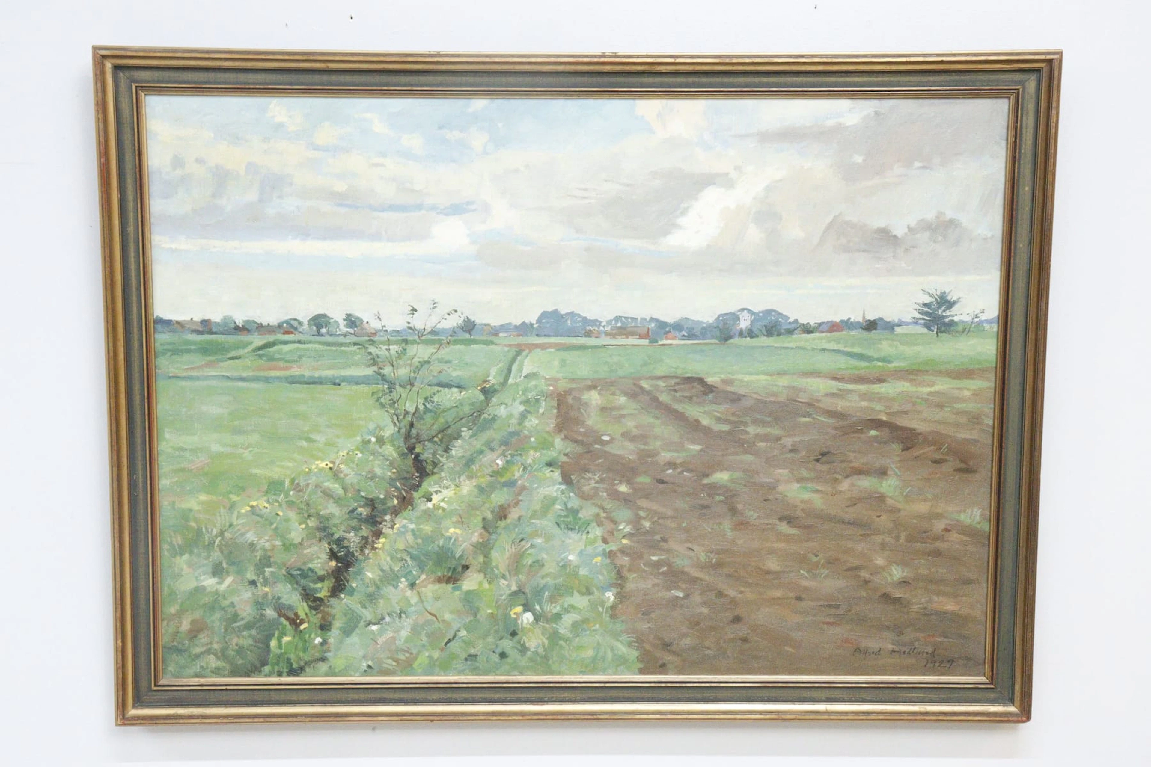 Alfred Hedlund, olja på duk, signerad
