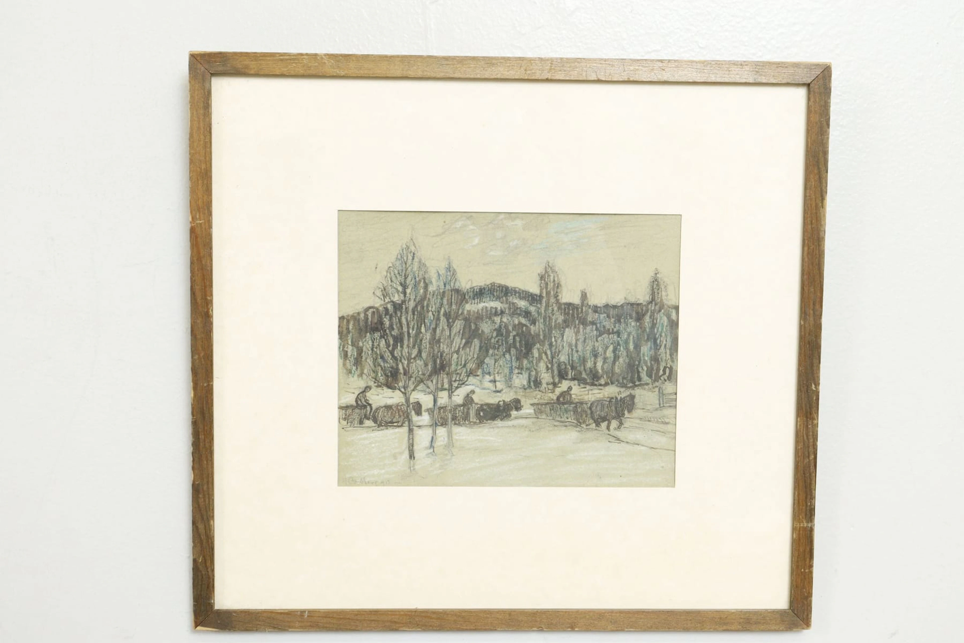 Hugo Carlberg, "Vintermotiv", pastell