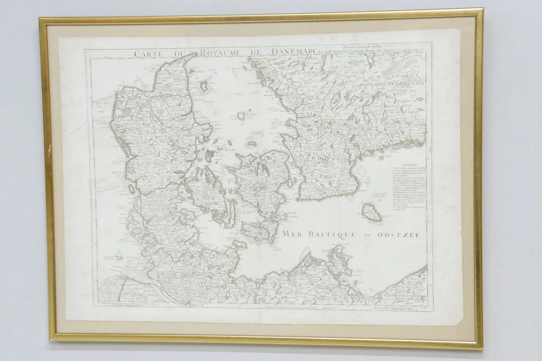 Äldre karta, Danmark, ramad