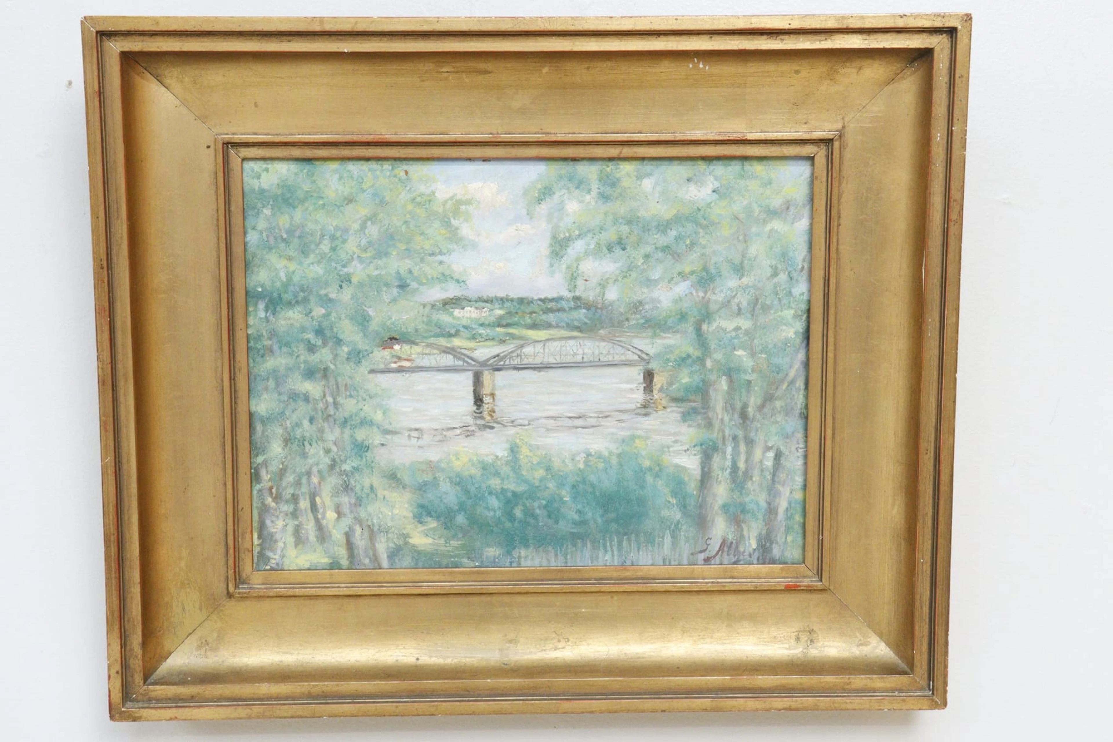 Gustave Albert, olja på pannå, signerad