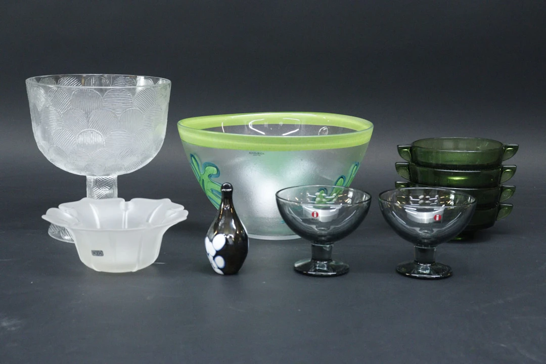 Glasföremål, bla Iittala och Boda
