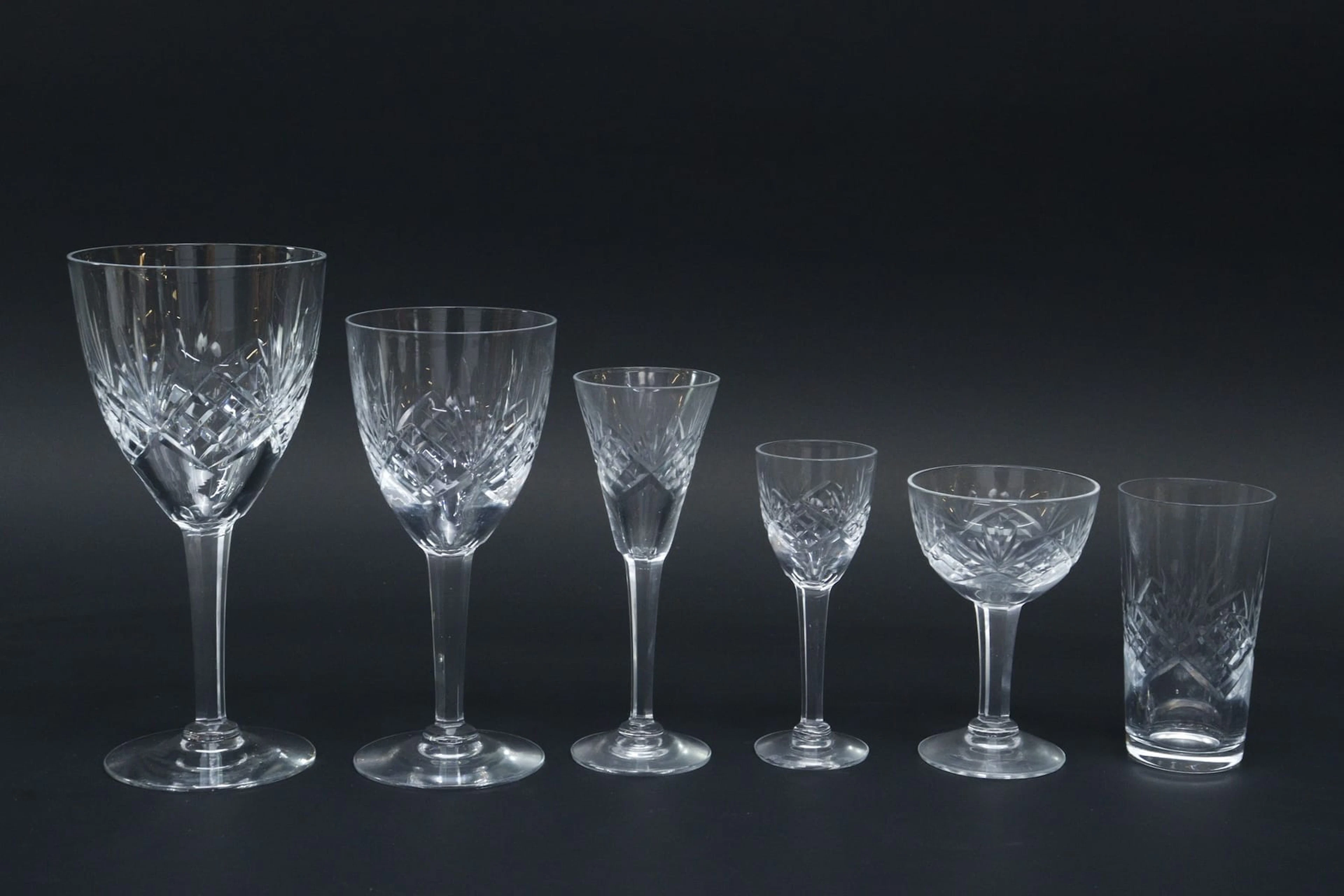 Glasservis, 68 delar, Helga-slipade