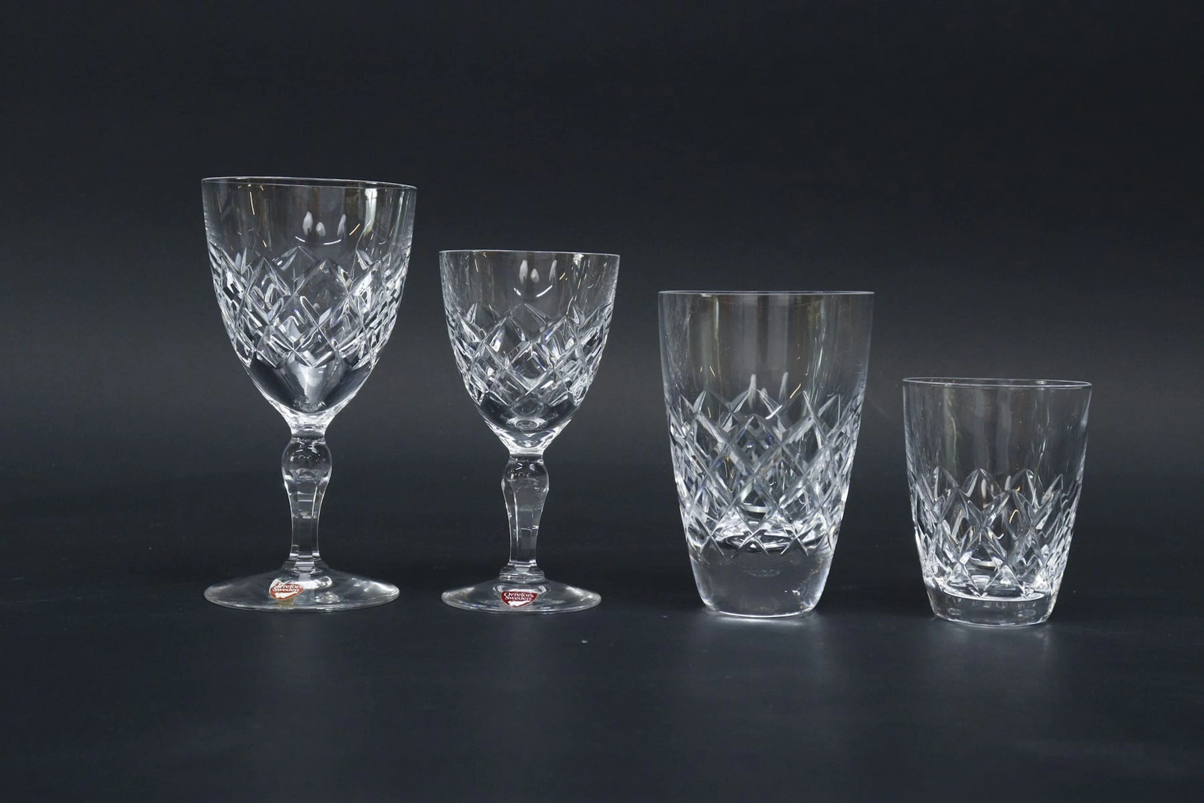 Glasservis, 43 delar,"Karolina", Gunnar Cyrén, Orrefors