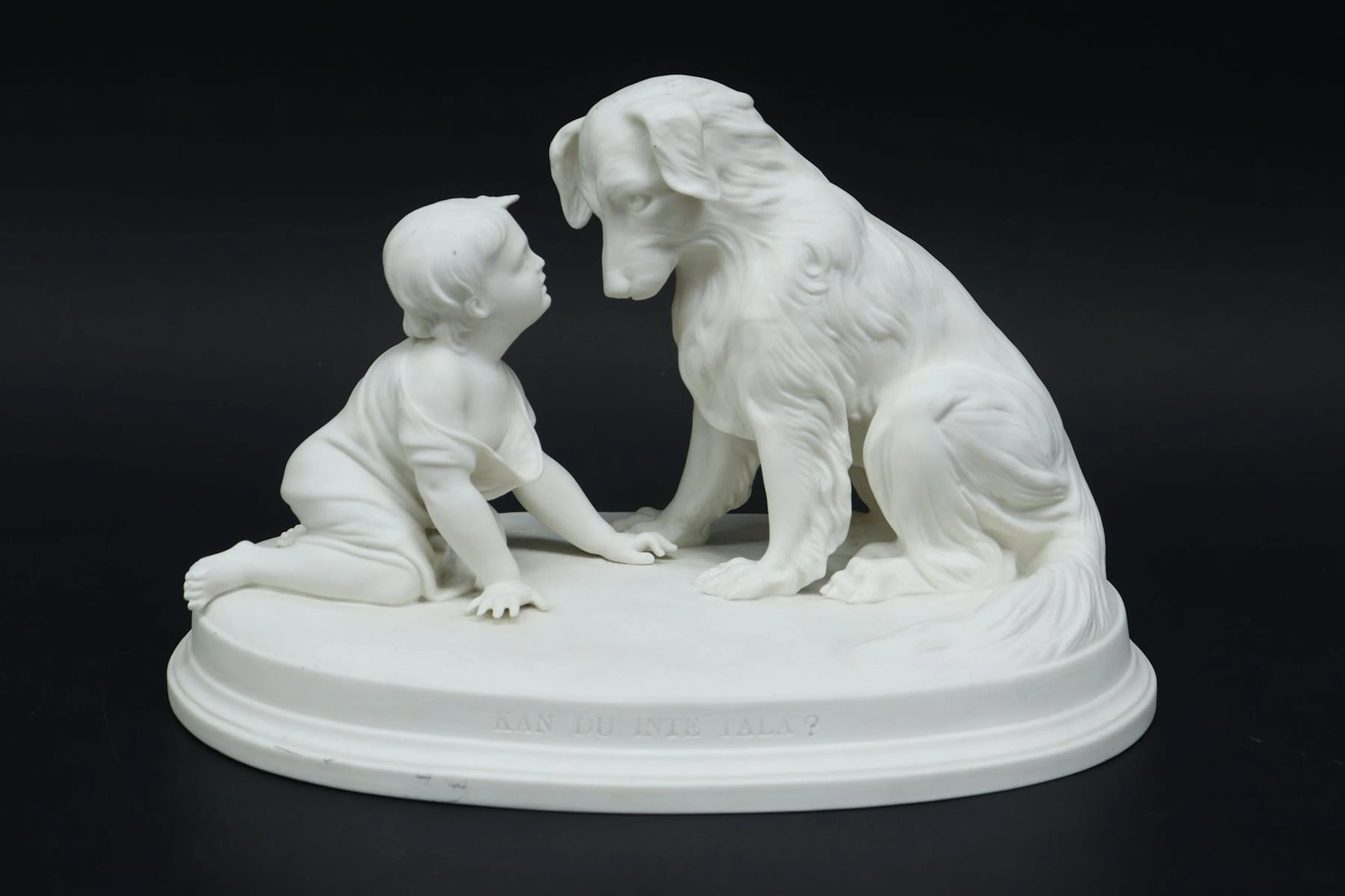 Figurin, parian, "Kan du inte tala", Gustavsberg