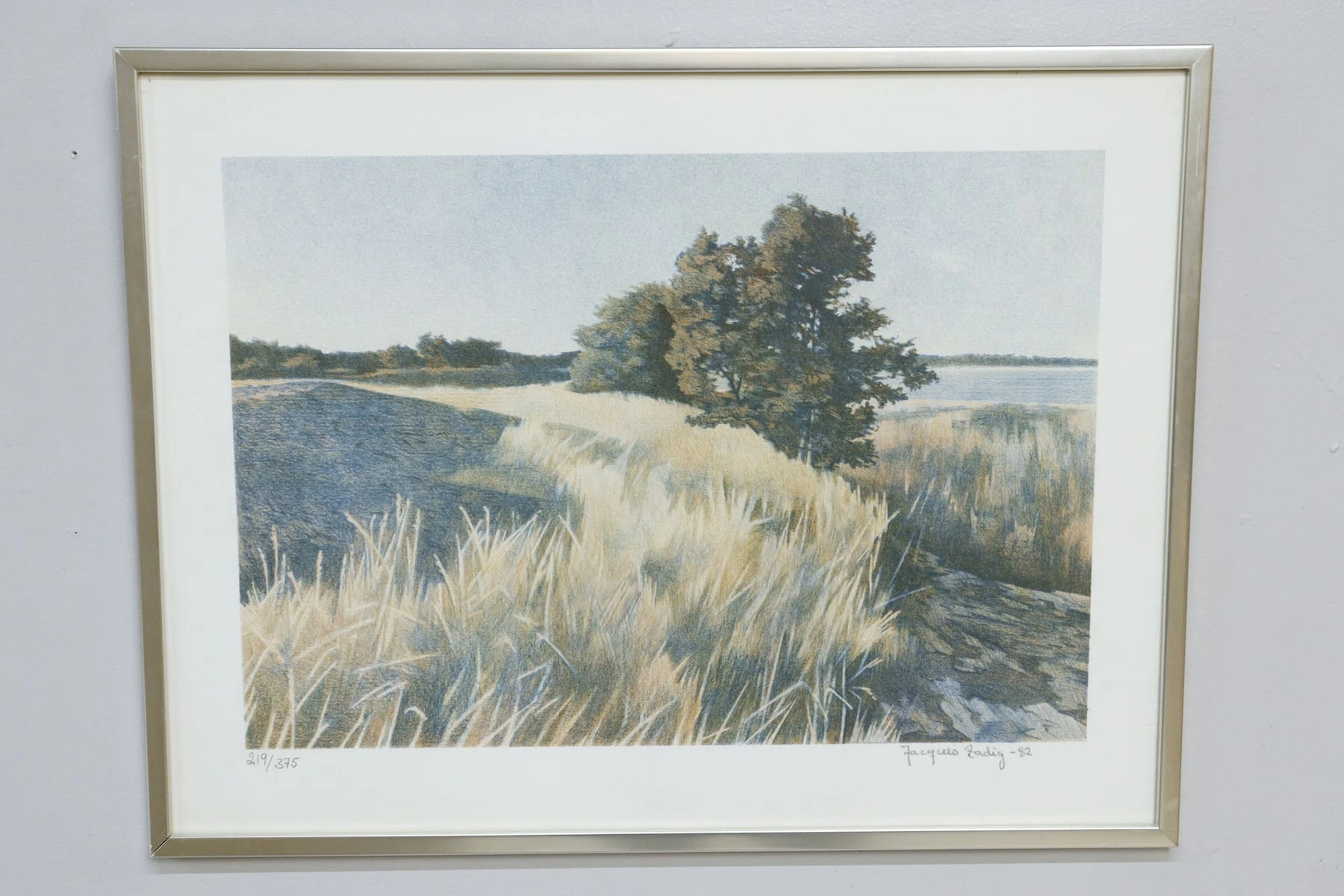 Jaques Zadig, litografi, signerad