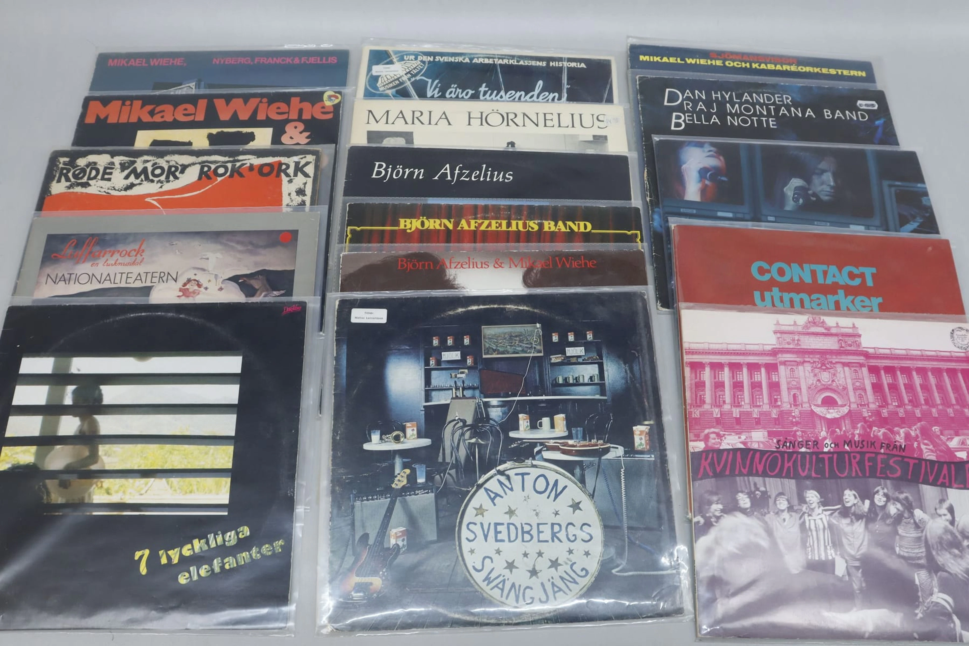 LP-skivor, svenskt och progg, Dan Hylander, Mikael Wiehe, Björn Afzelius mm